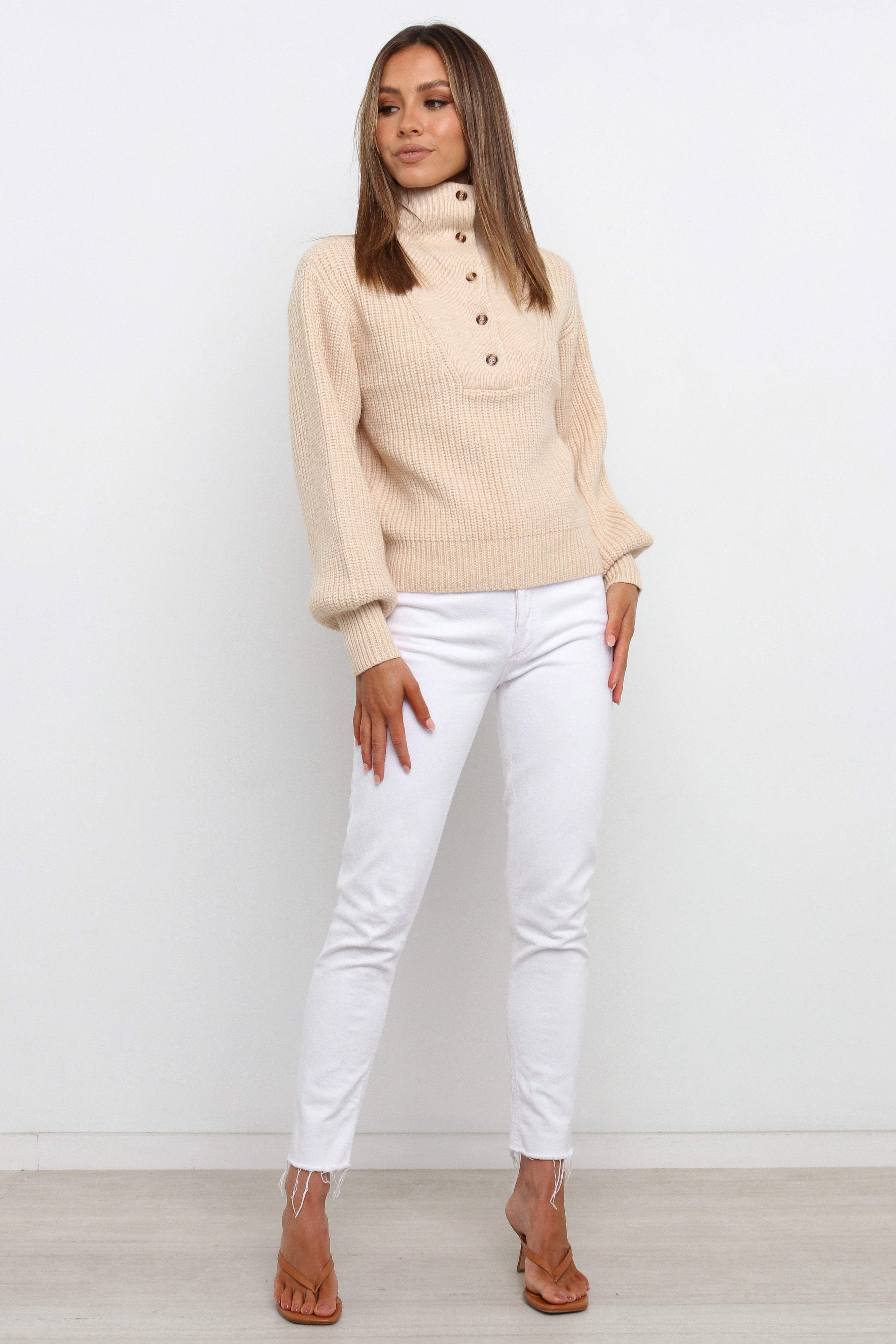 Morley Knit Sweater - Beige sold by Petal & Pup product image thumbnail 4