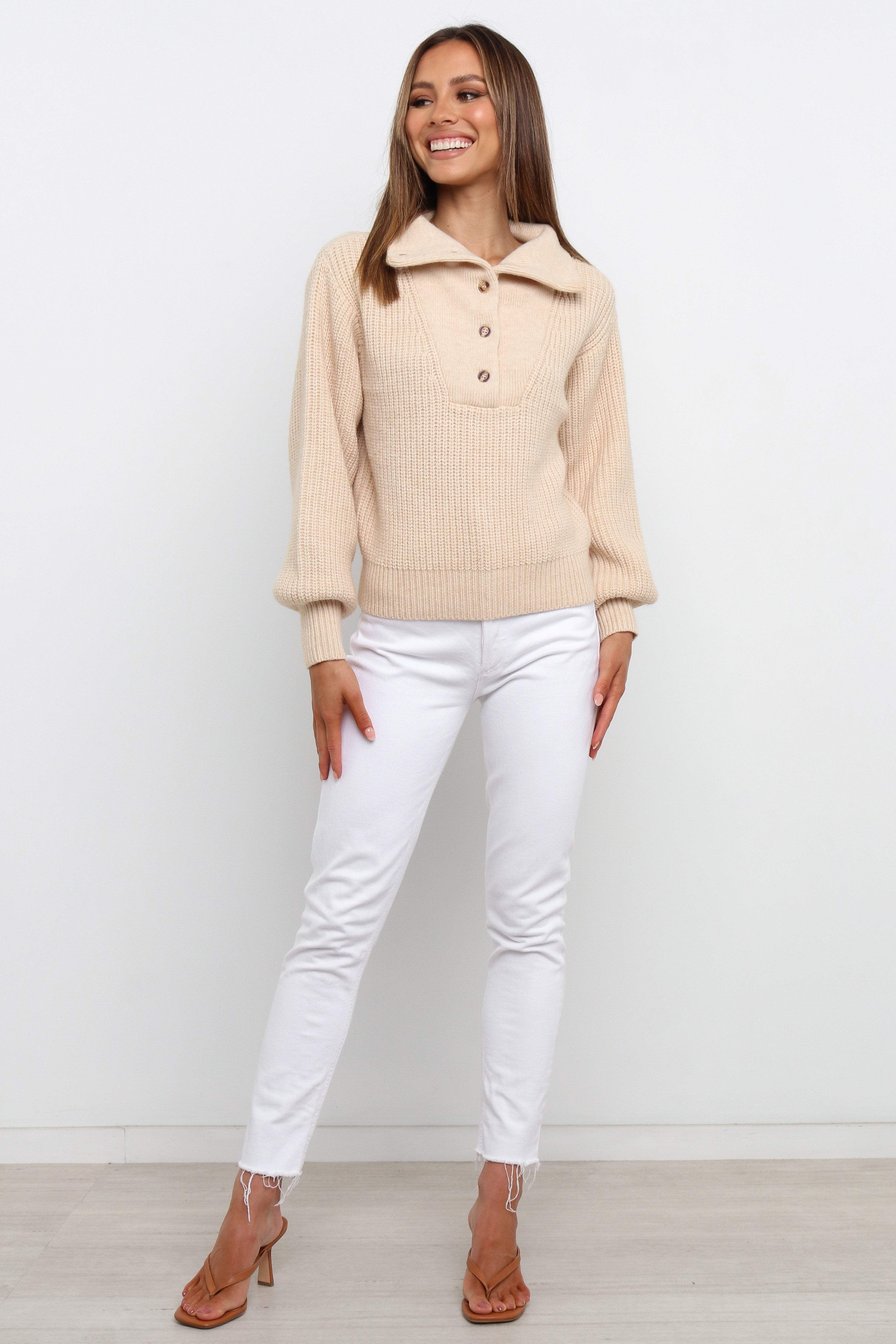 Morley Knit Sweater - Beige sold by Petal & Pup product image thumbnail 5