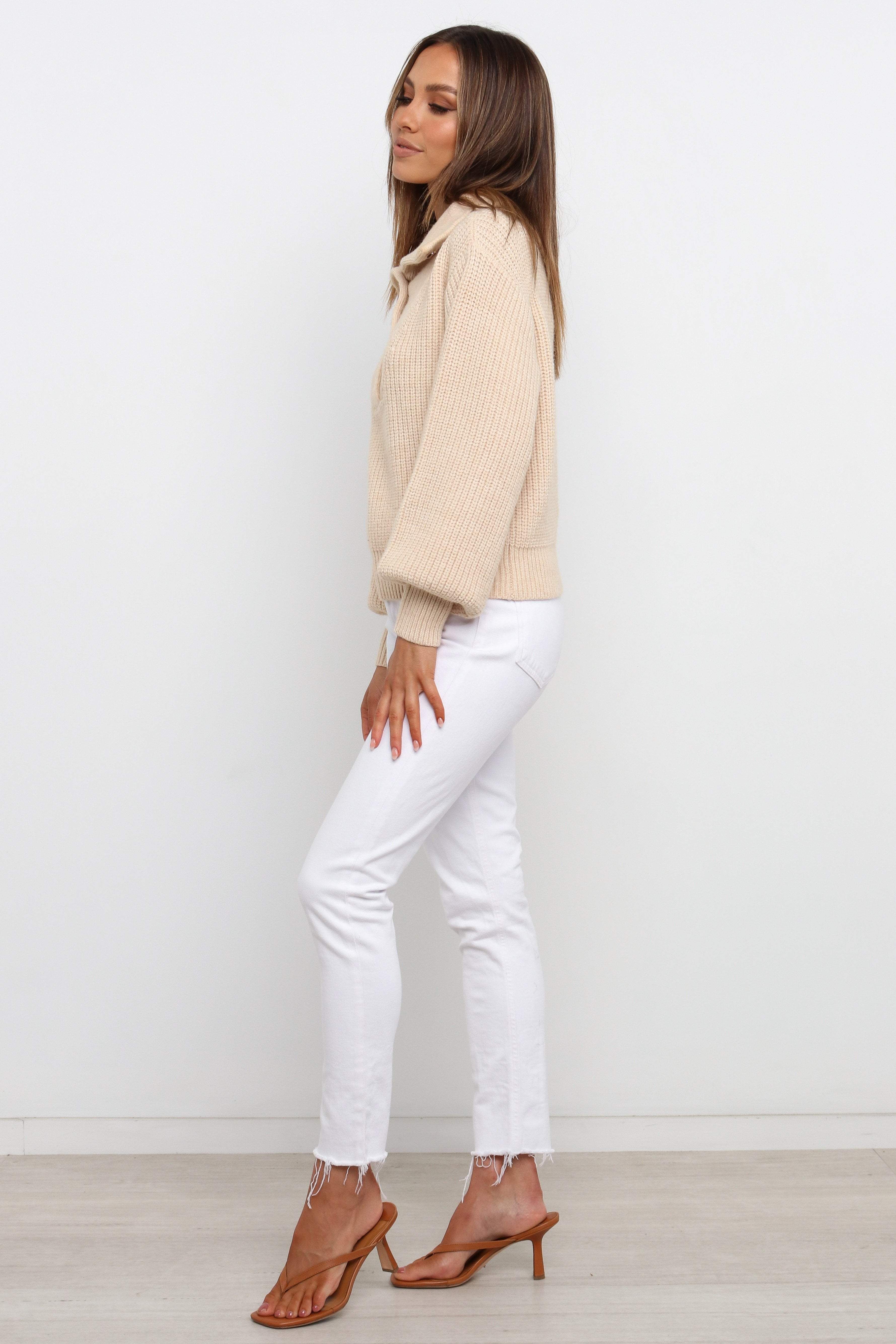 Morley Knit Sweater - Beige sold by Petal & Pup product image thumbnail 7