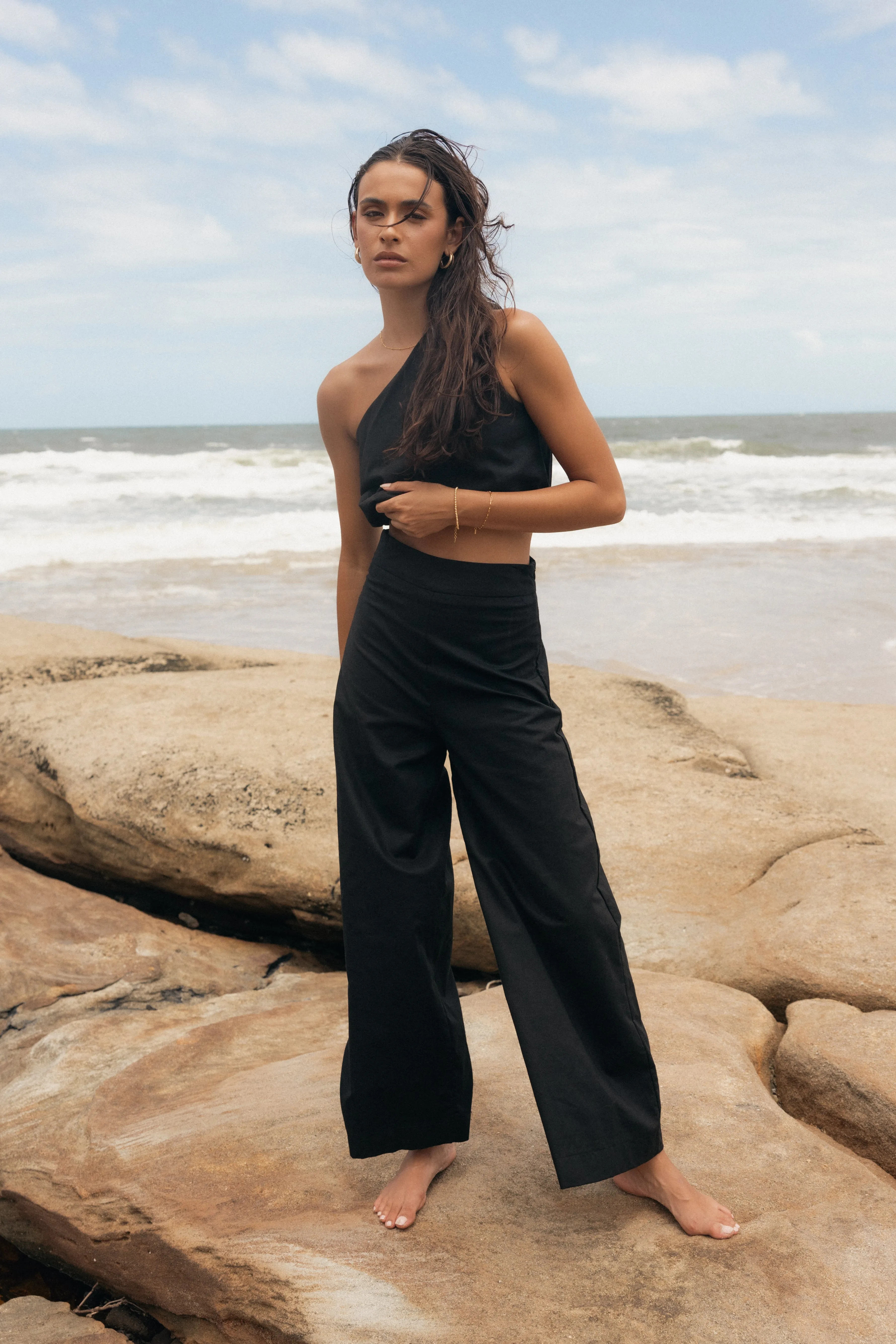 Tori Linen Pant Set - Black sold by Petal & Pup product image thumbnail 2