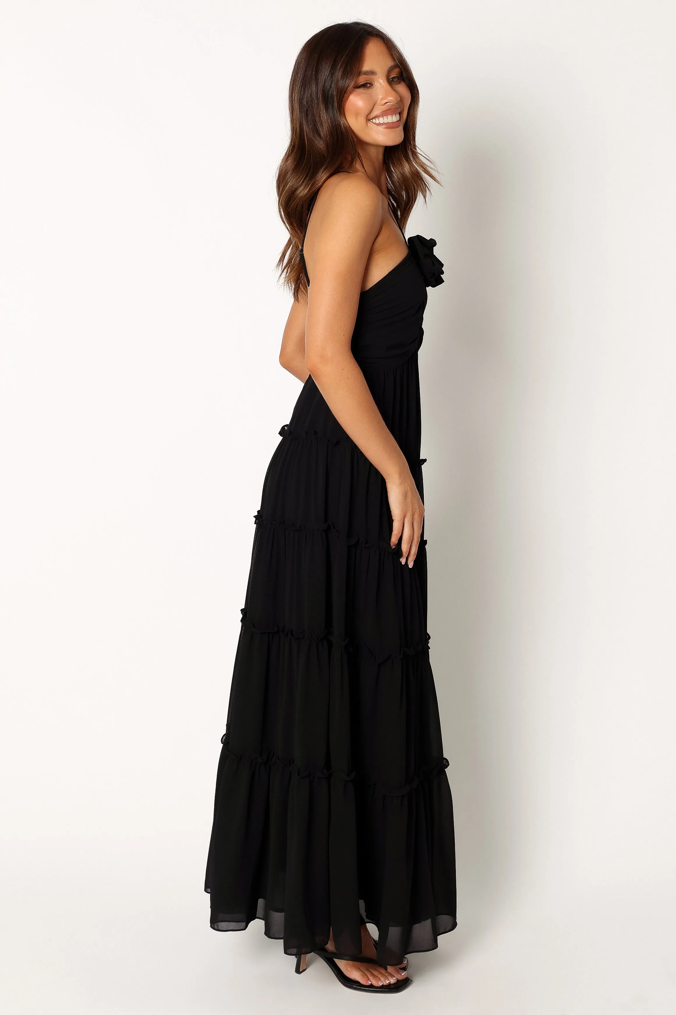 Dottie Halterneck Maxi Dress - Black sold by Petal & Pup product image thumbnail 5