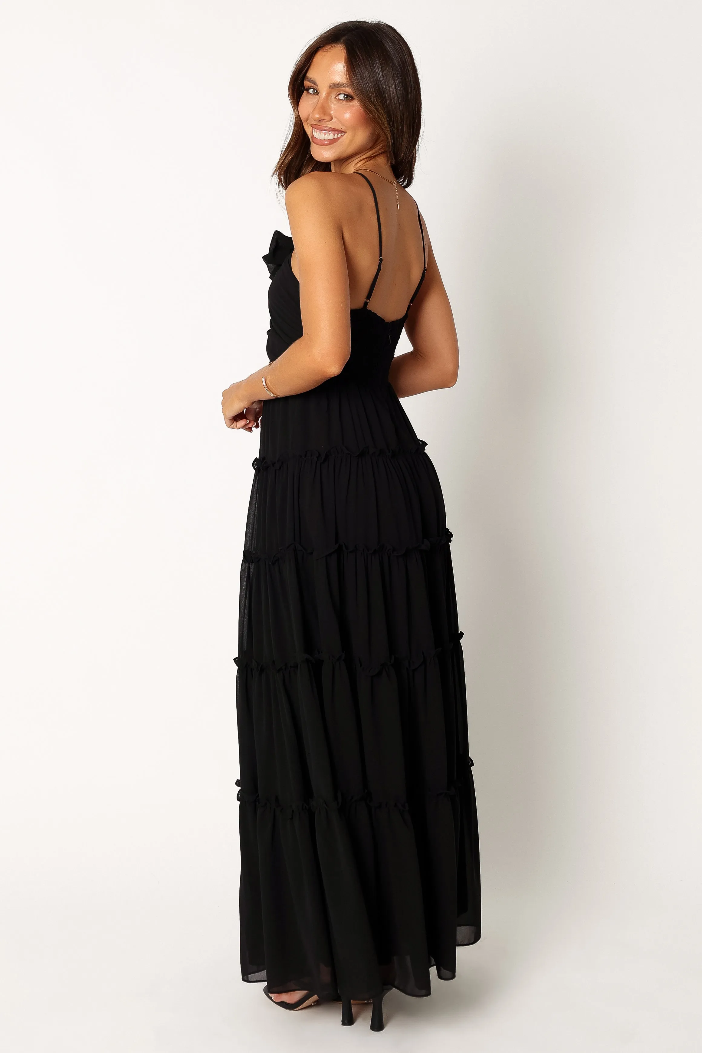 Dottie Halterneck Maxi Dress - Black sold by Petal & Pup product image thumbnail 4