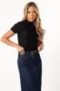 Laina Short Sleeve Top - Black sold by Petal & Pup