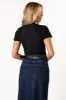 Laina Short Sleeve Top - Black sold by Petal & Pup