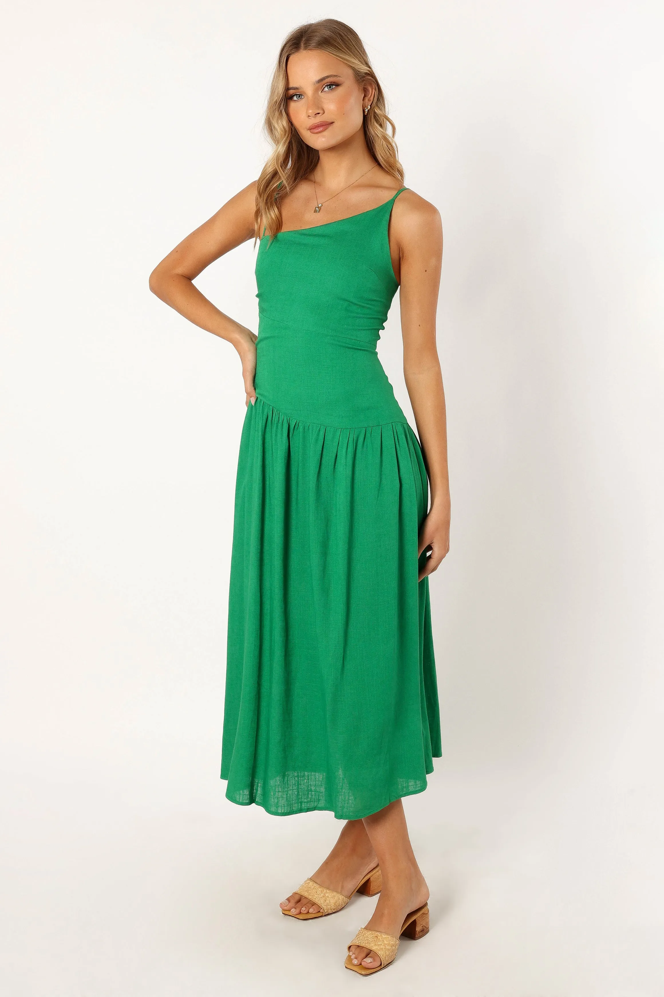 Shiloh Midi Dress - Green sold by Petal & Pup product image thumbnail 5