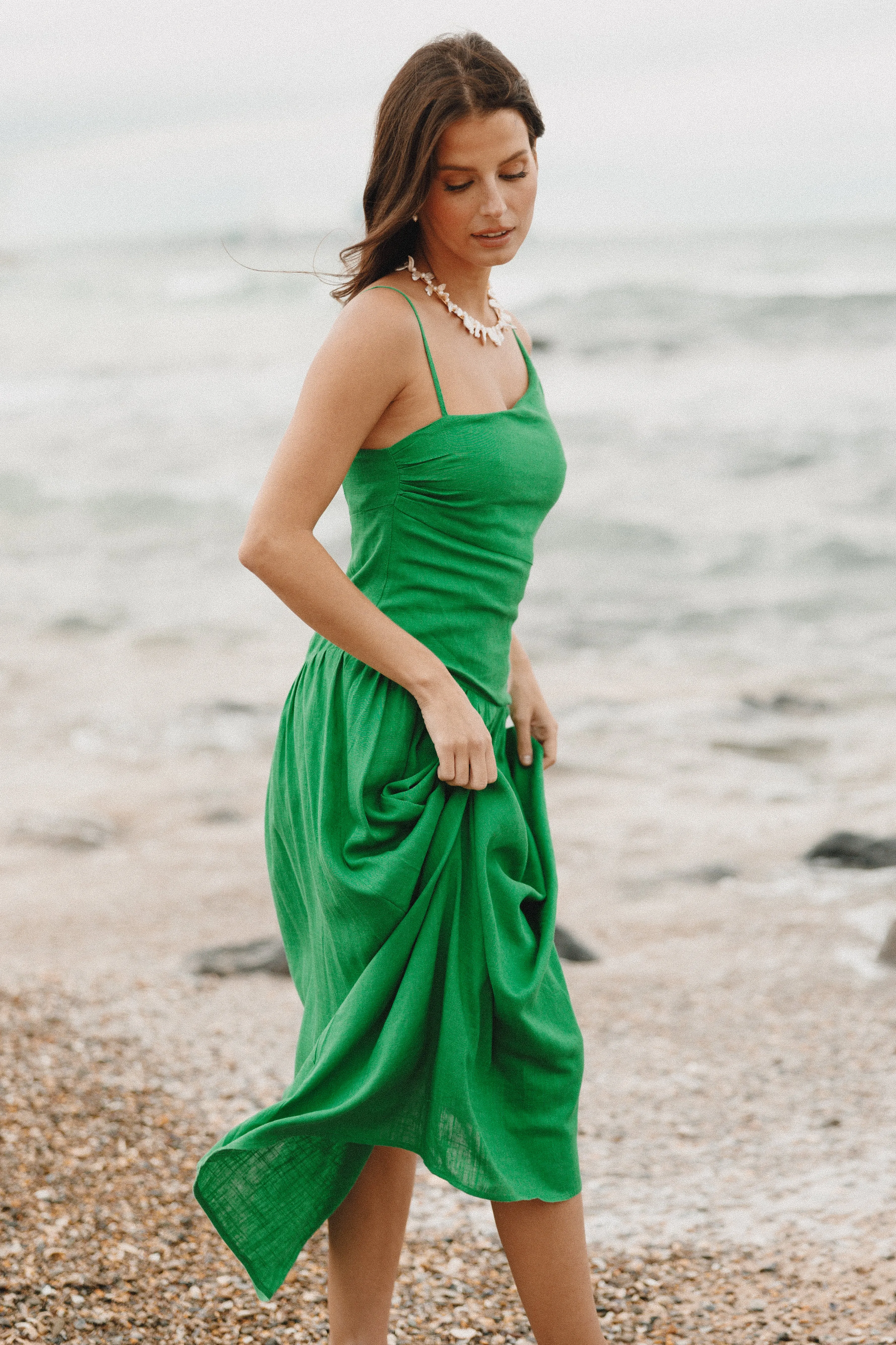 Shiloh Midi Dress - Green sold by Petal & Pup product image thumbnail 2