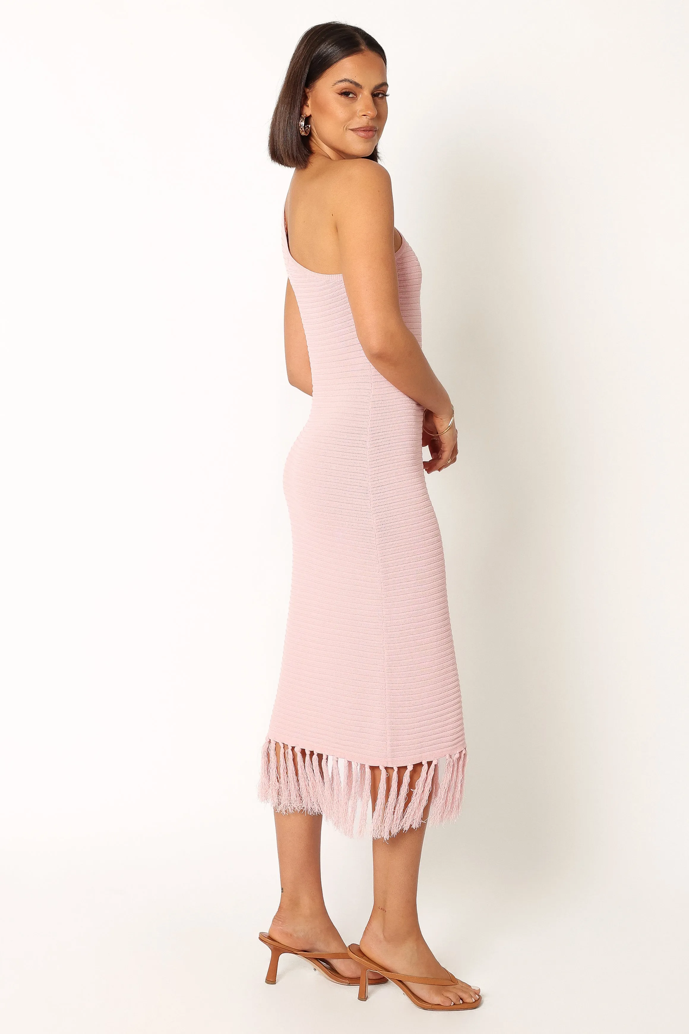 Winne One Shoulder Knit Dress - Pink sold by Petal & Pup product image thumbnail 4