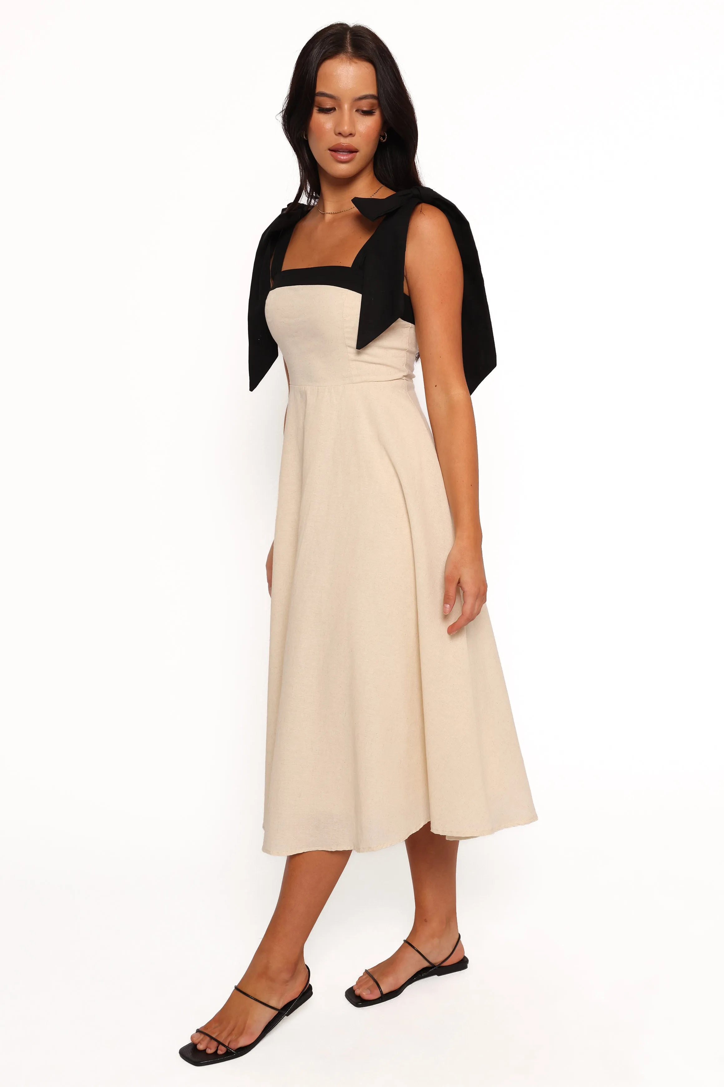 Olinda Midi Dress - Oatmeal Black sold by Petal & Pup product image thumbnail 5