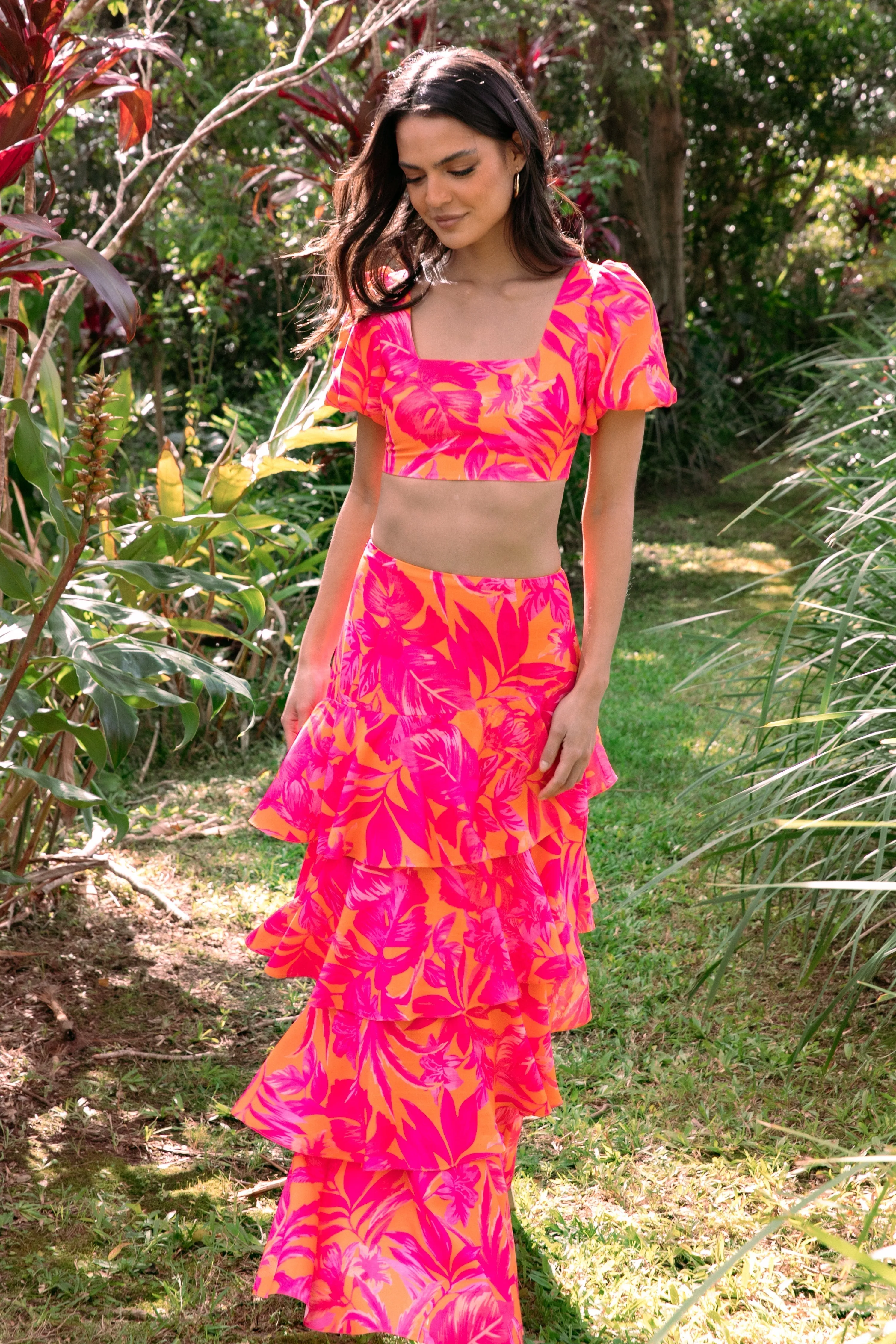 Addison Maxi Skirt - Pink Tropics sold by Petal & Pup product image thumbnail 2