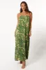 Penny Strapless Midi Dress - Ibiza Palm sold by Petal & Pup