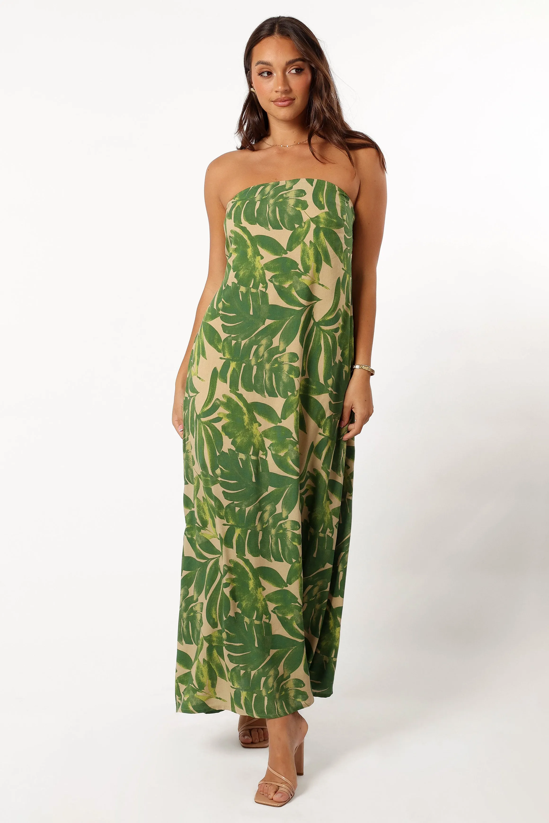 Penny Strapless Midi Dress - Ibiza Palm sold by Petal & Pup product image thumbnail 2