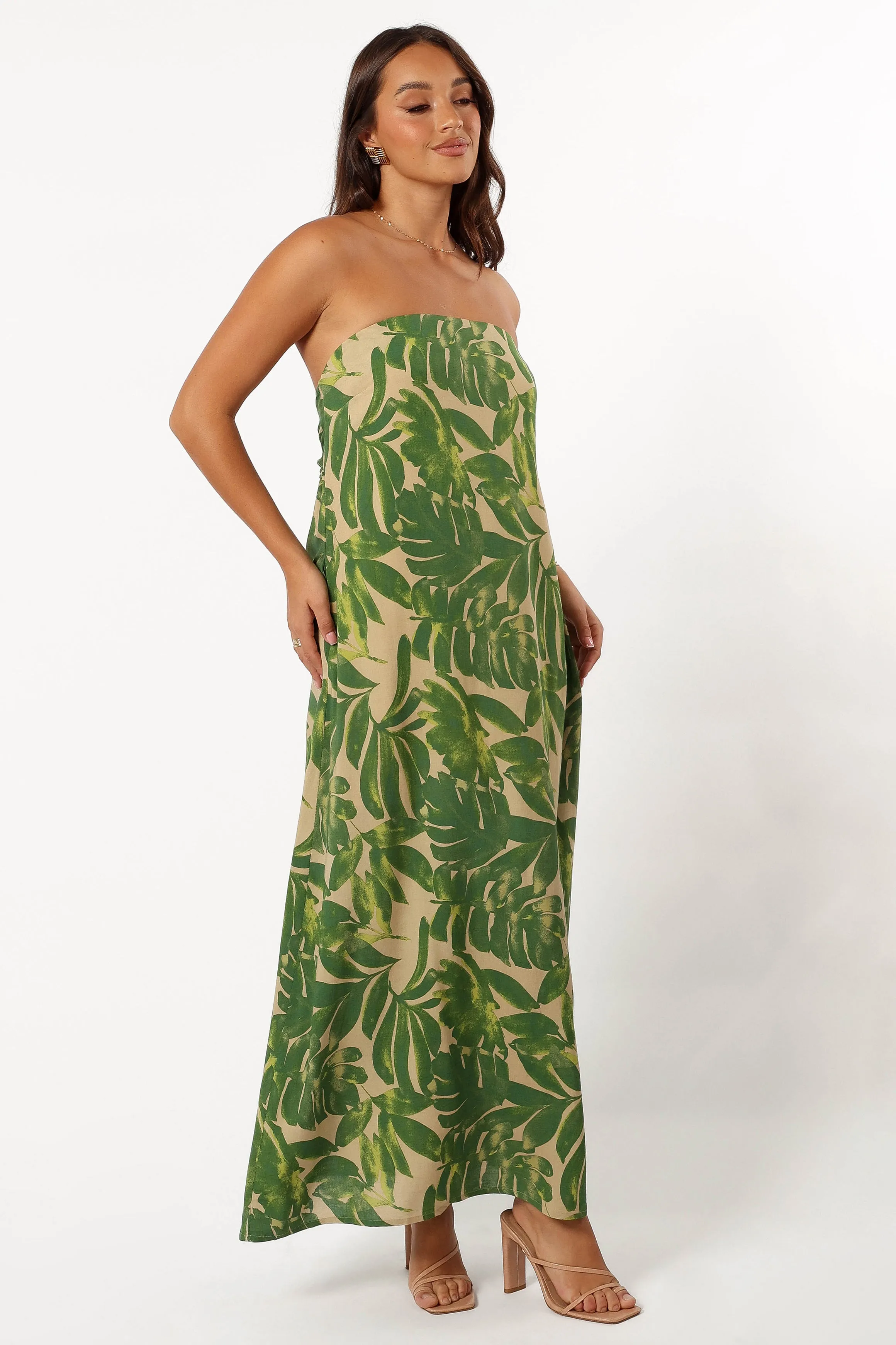 Penny Strapless Midi Dress - Ibiza Palm sold by Petal & Pup product image thumbnail 4