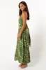 Penny Strapless Midi Dress - Ibiza Palm sold by Petal & Pup