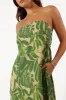 Penny Strapless Midi Dress - Ibiza Palm sold by Petal & Pup