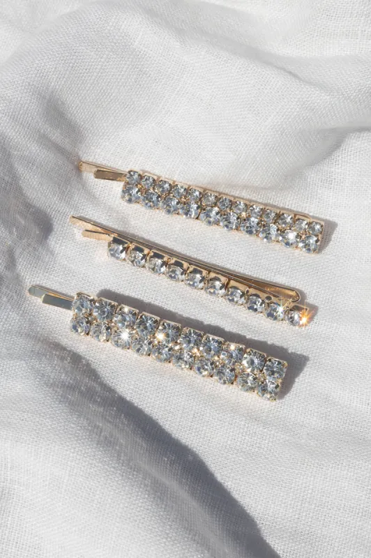 Sonnet 3 Pack Hair Pins - Gold sold by Petal & Pup