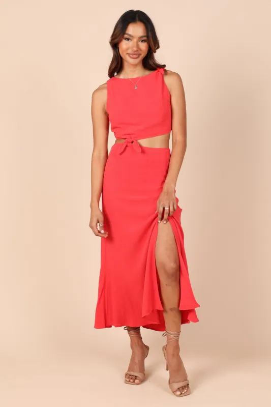 Alexa Cut Out Dress - Red sold by Petal & Pup