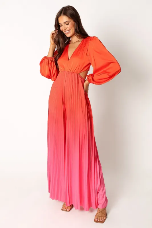 Krista Gradient Jumpsuit - Red sold by Petal & Pup