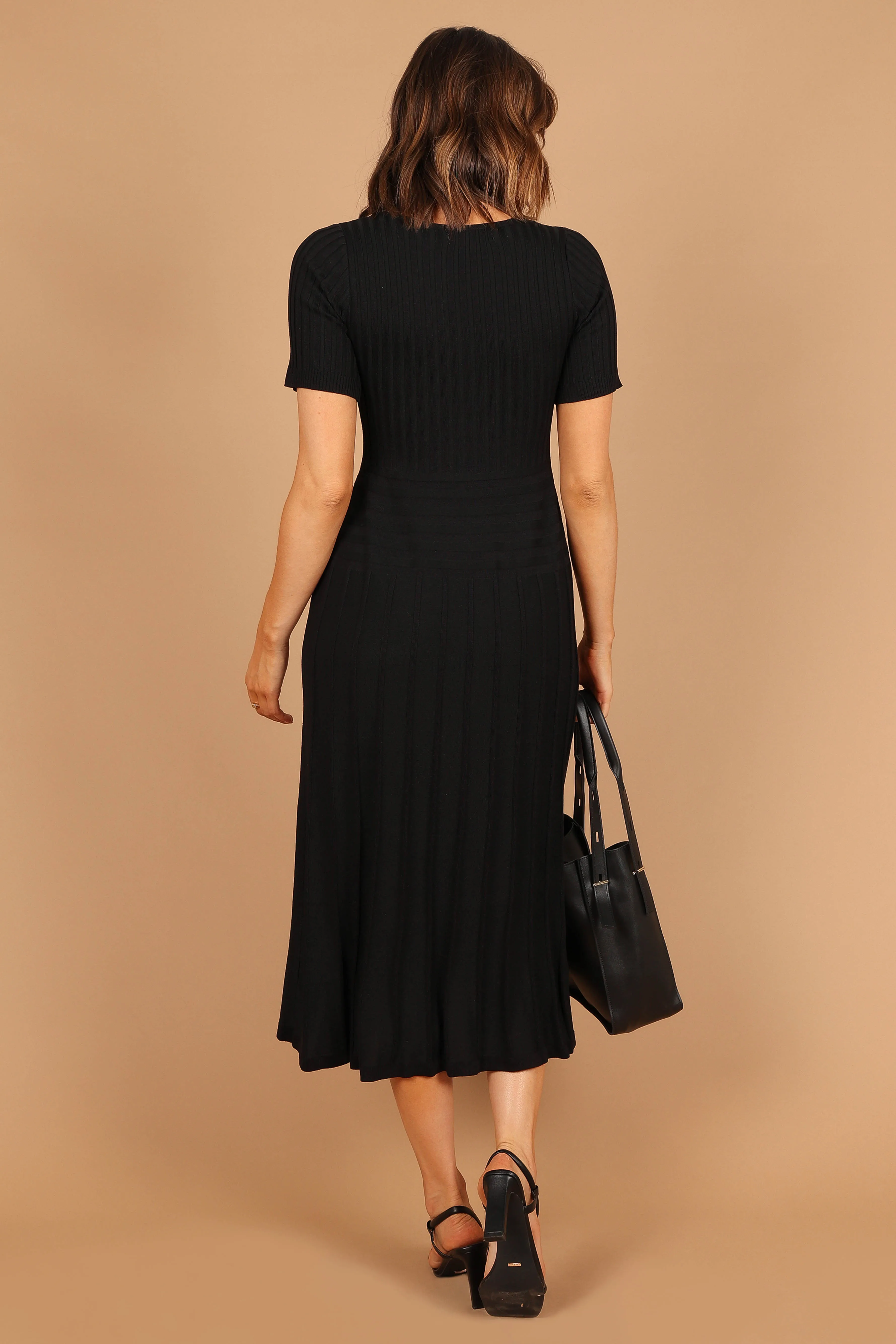 Audrina Knit Midi Dress - Black sold by Petal & Pup product image thumbnail 5