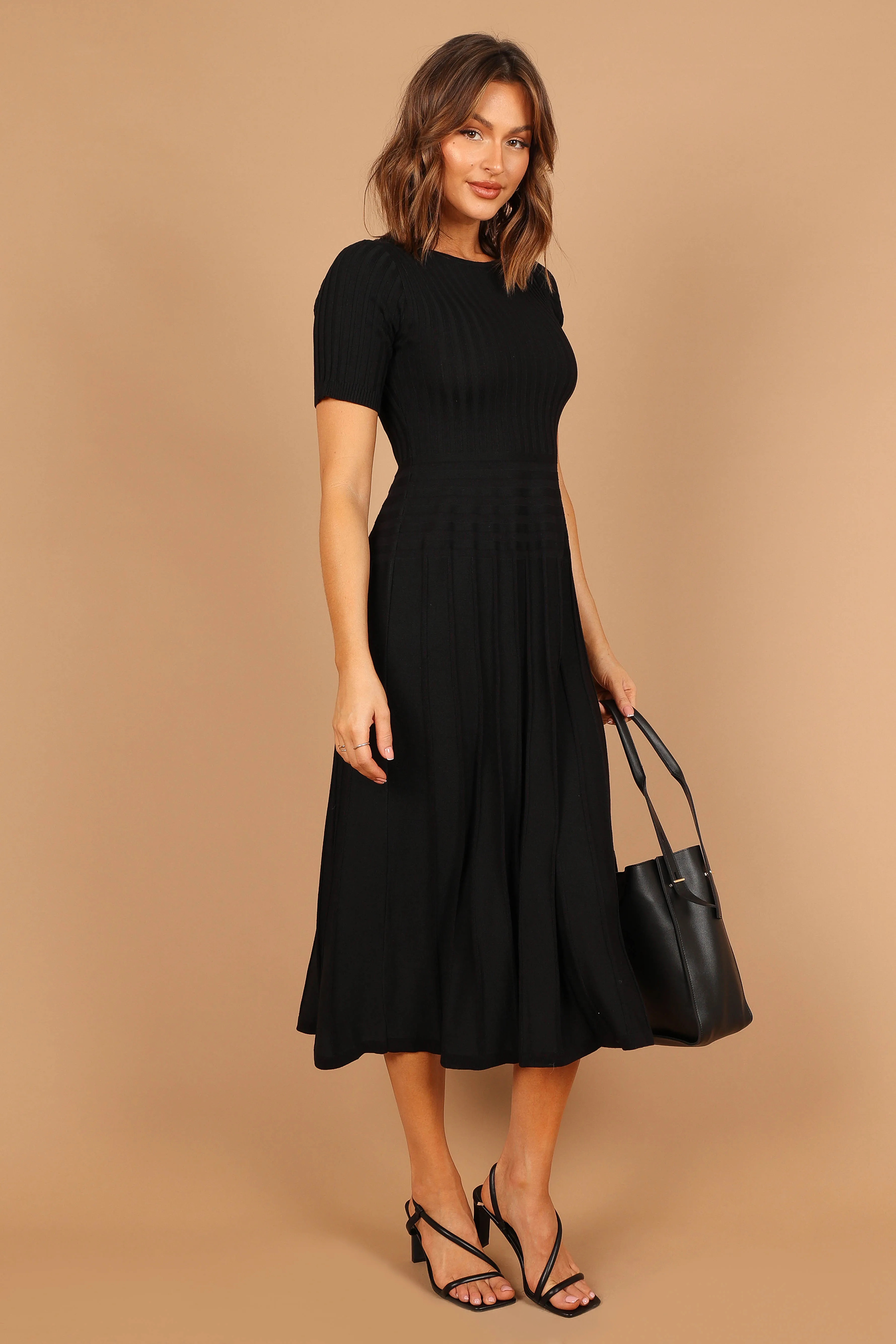 Audrina Knit Midi Dress - Black sold by Petal & Pup product image thumbnail 4