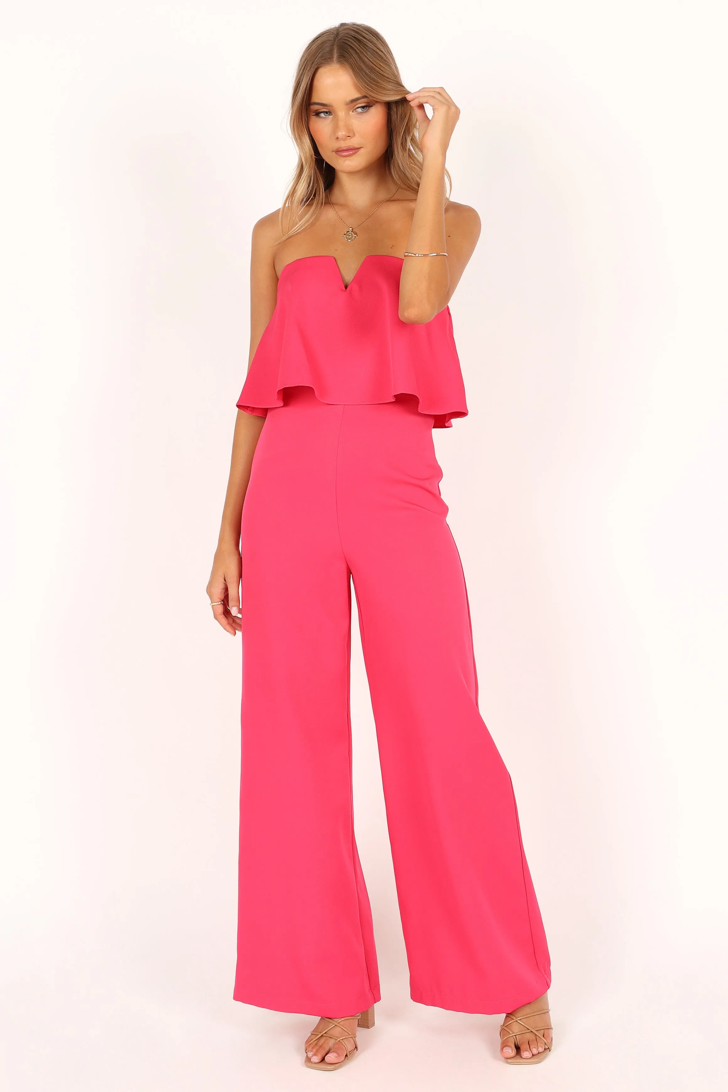 Sonny Strapless Jumpsuit - Hot Pink sold by Petal & Pup product image thumbnail 4