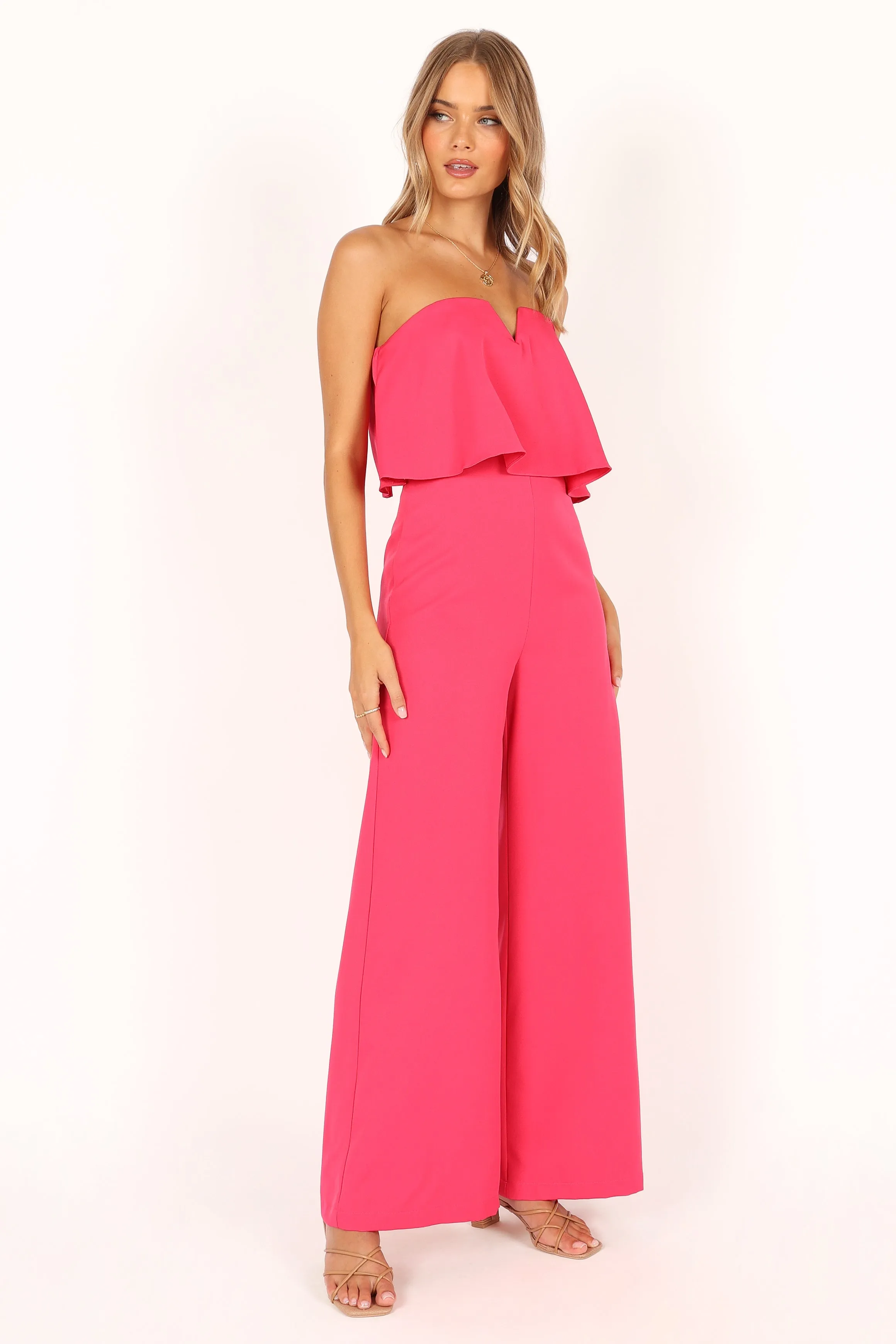 Sonny Strapless Jumpsuit - Hot Pink sold by Petal & Pup product image thumbnail 2