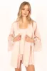 Dara Lace Trim Robe - Blush sold by Petal & Pup