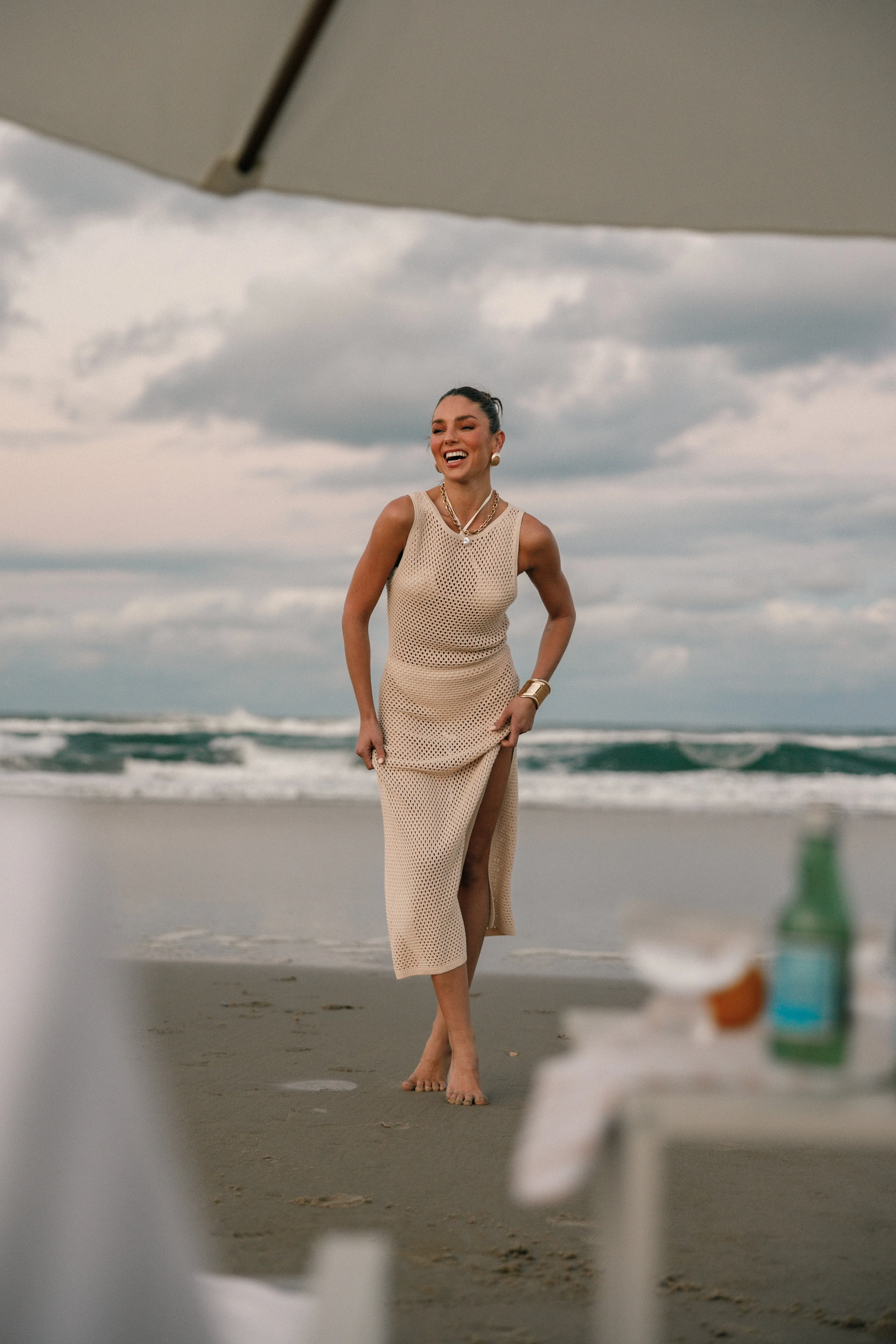 Shamine Midi Dress - Sand sold by Petal & Pup