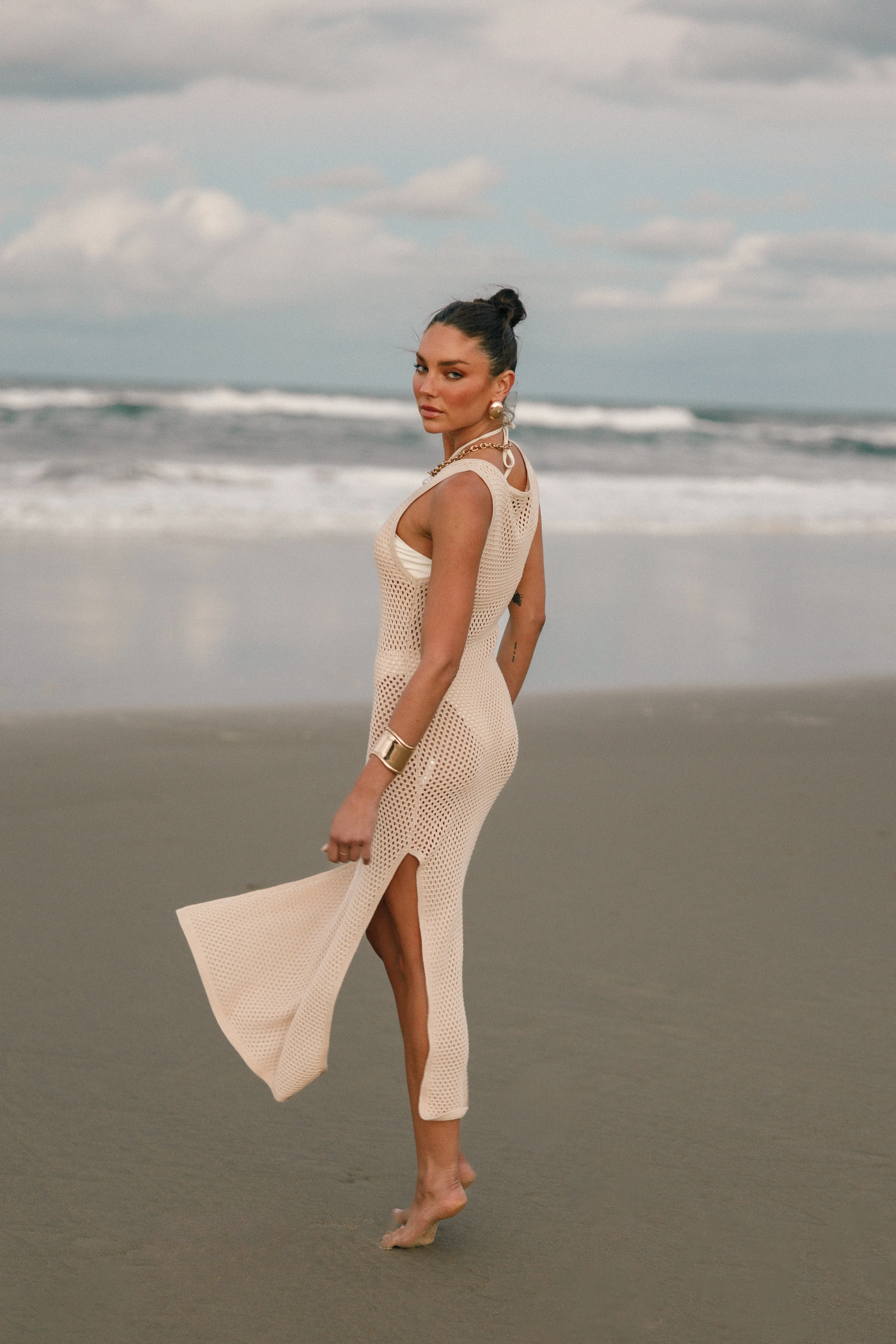 Shamine Midi Dress - Sand sold by Petal & Pup product image thumbnail 2