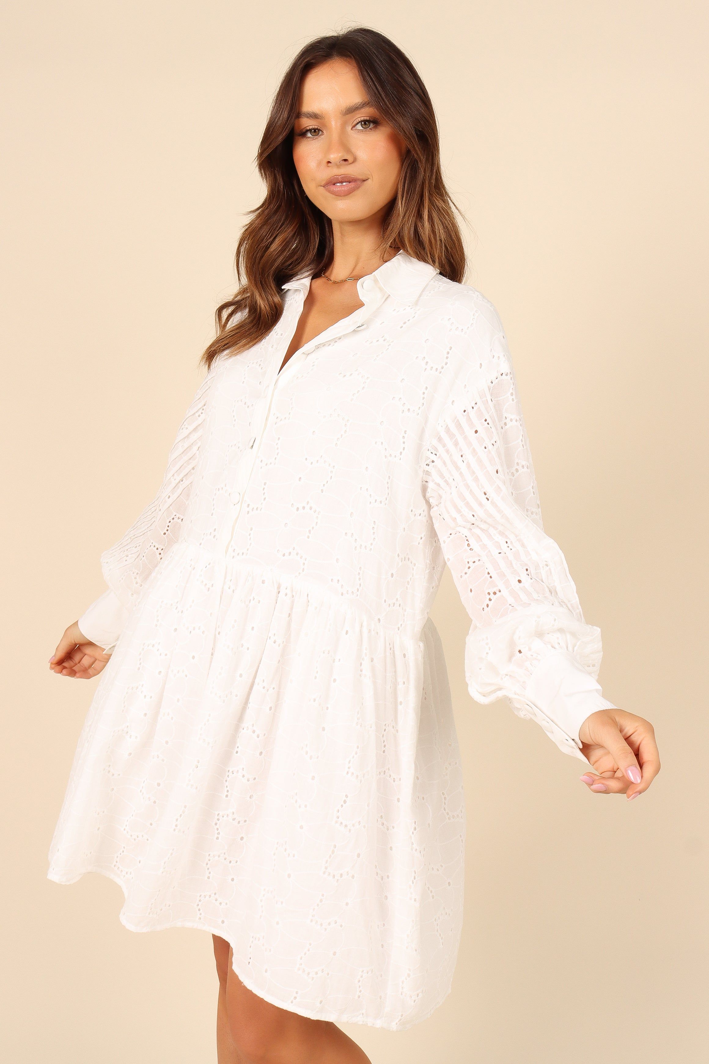 Rylee Dress - White Eyelet sold by Petal & Pup