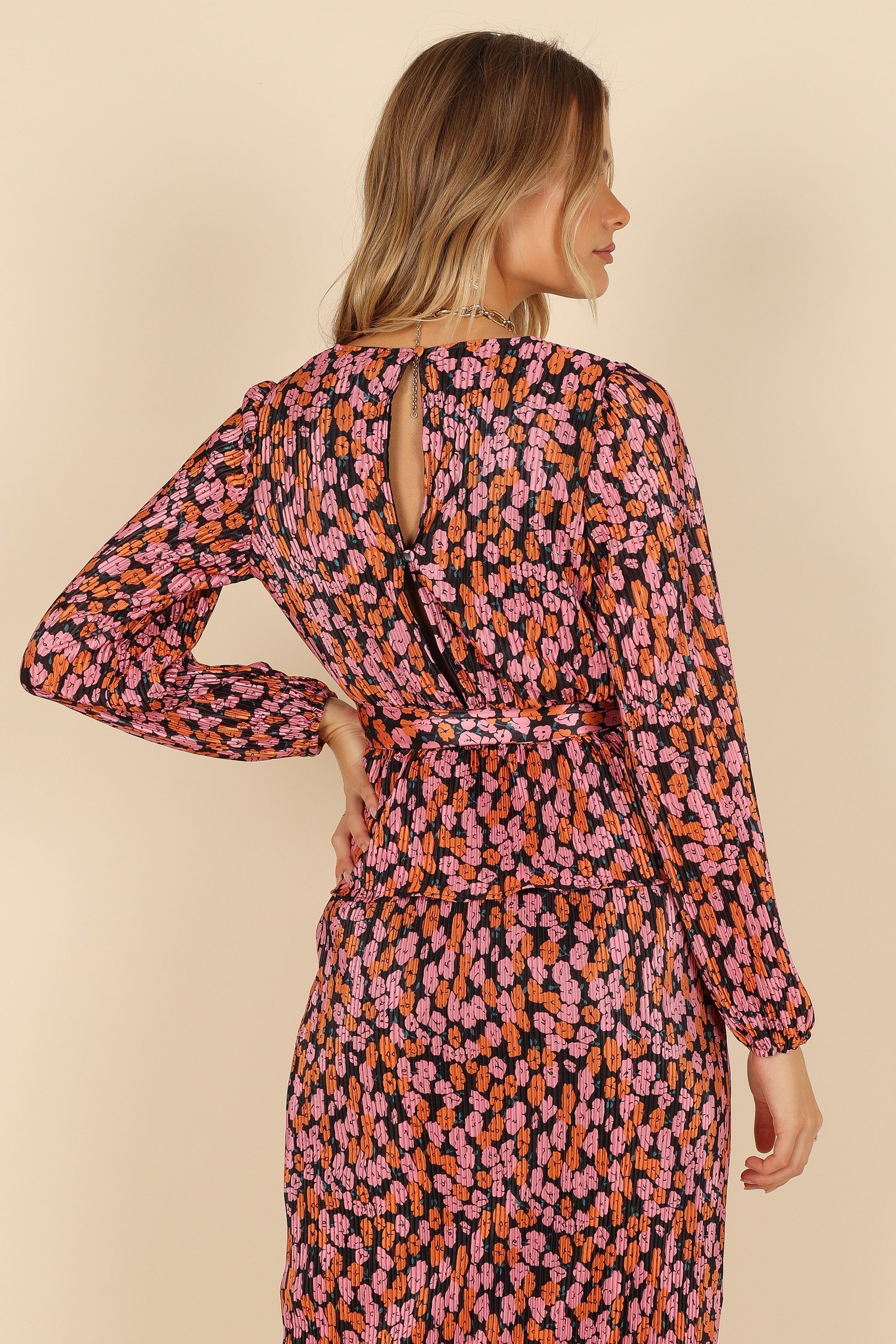 Minelli Pleat Top - Black Floral sold by Petal & Pup product image thumbnail 3