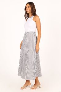 Kenny Midi Skirt - Blue Stripe sold by Petal & Pup