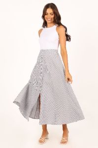 Kenny Midi Skirt - Blue Stripe sold by Petal & Pup