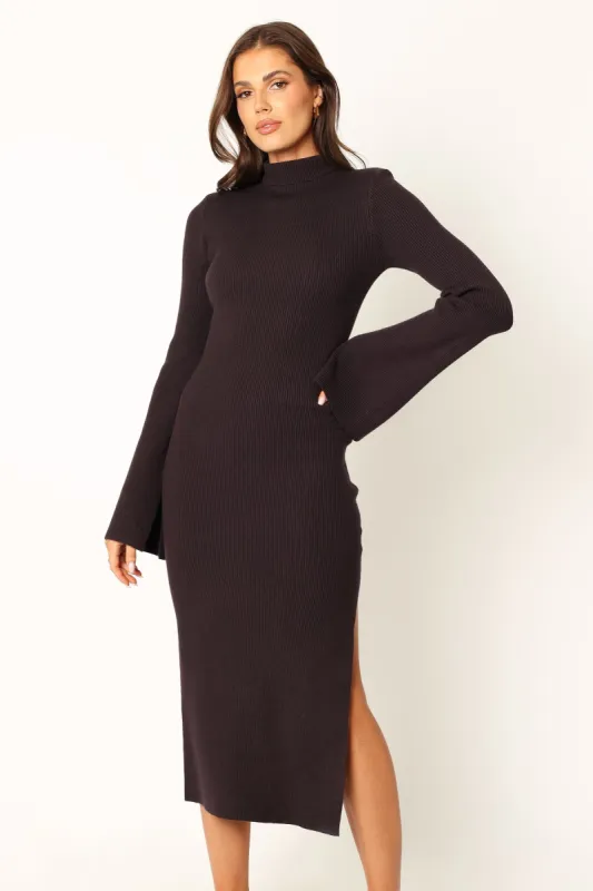 Astor Long Sleeve Midi Dress - Plum sold by Petal & Pup