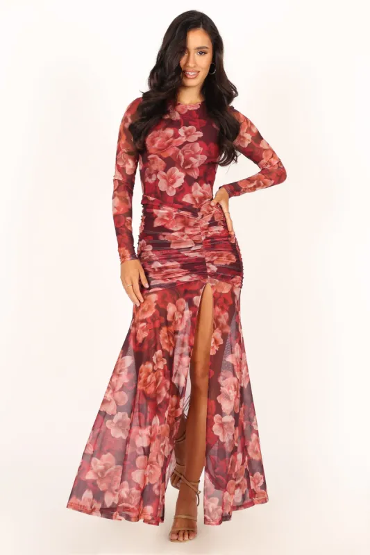 Lucinda Maxi Dress - Wine Floral sold by Petal & Pup