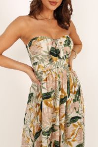 Hattie Strapless Jumpsuit - Ivory sold by Petal & Pup
