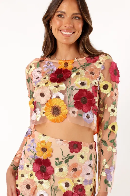 Wrenn Top - Pink Bloom sold by Petal & Pup