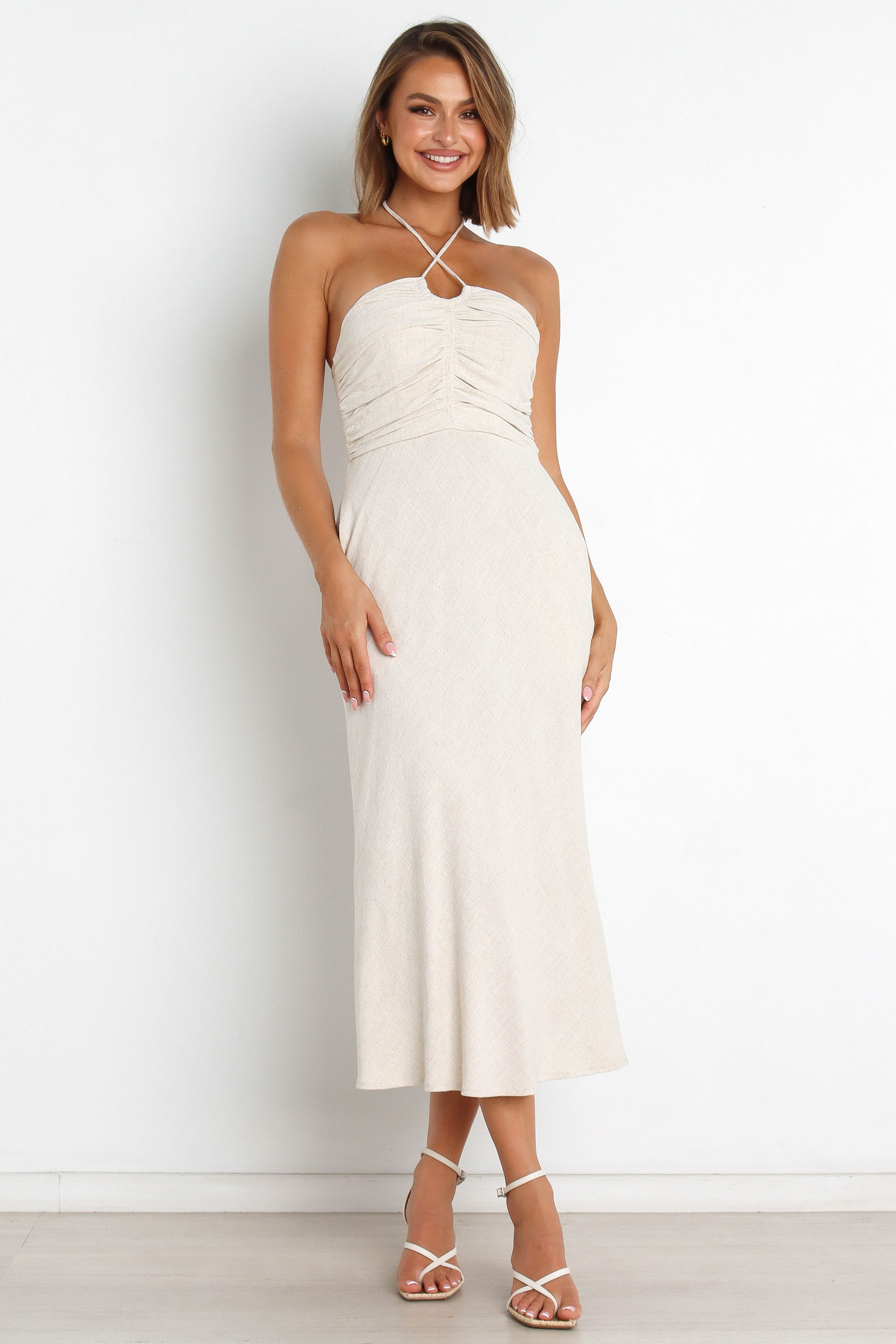 Vista Dress - Beige sold by Petal & Pup