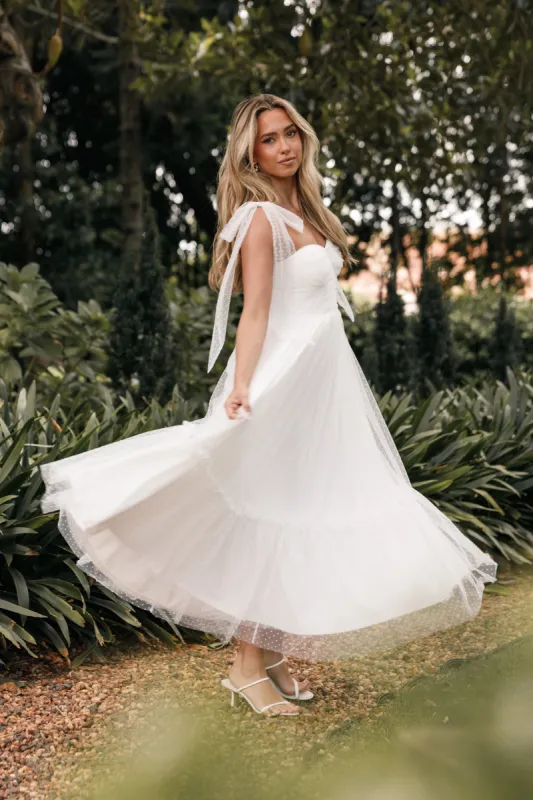 Floret Midi Dress - Off White sold by Petal & Pup