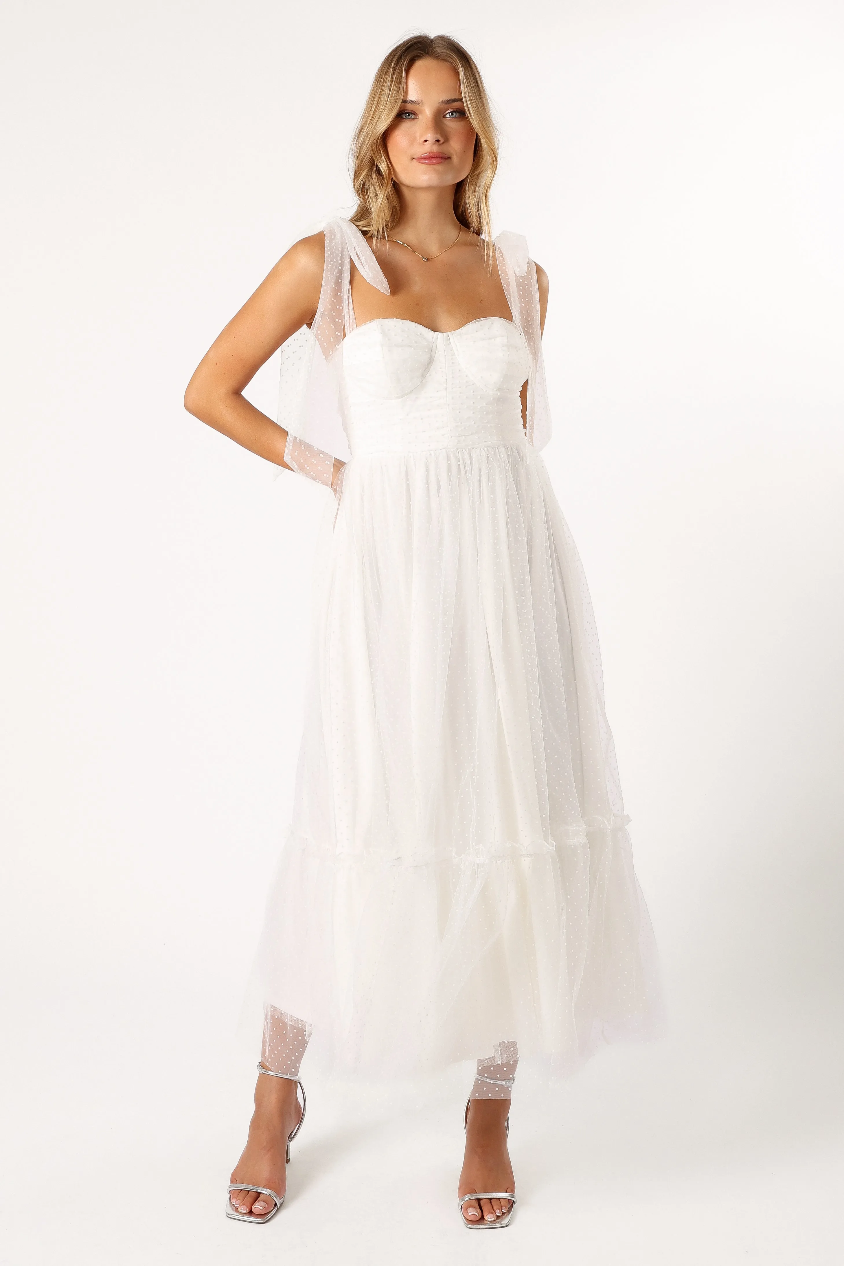 Floret Midi Dress - Off White sold by Petal & Pup product image thumbnail 4