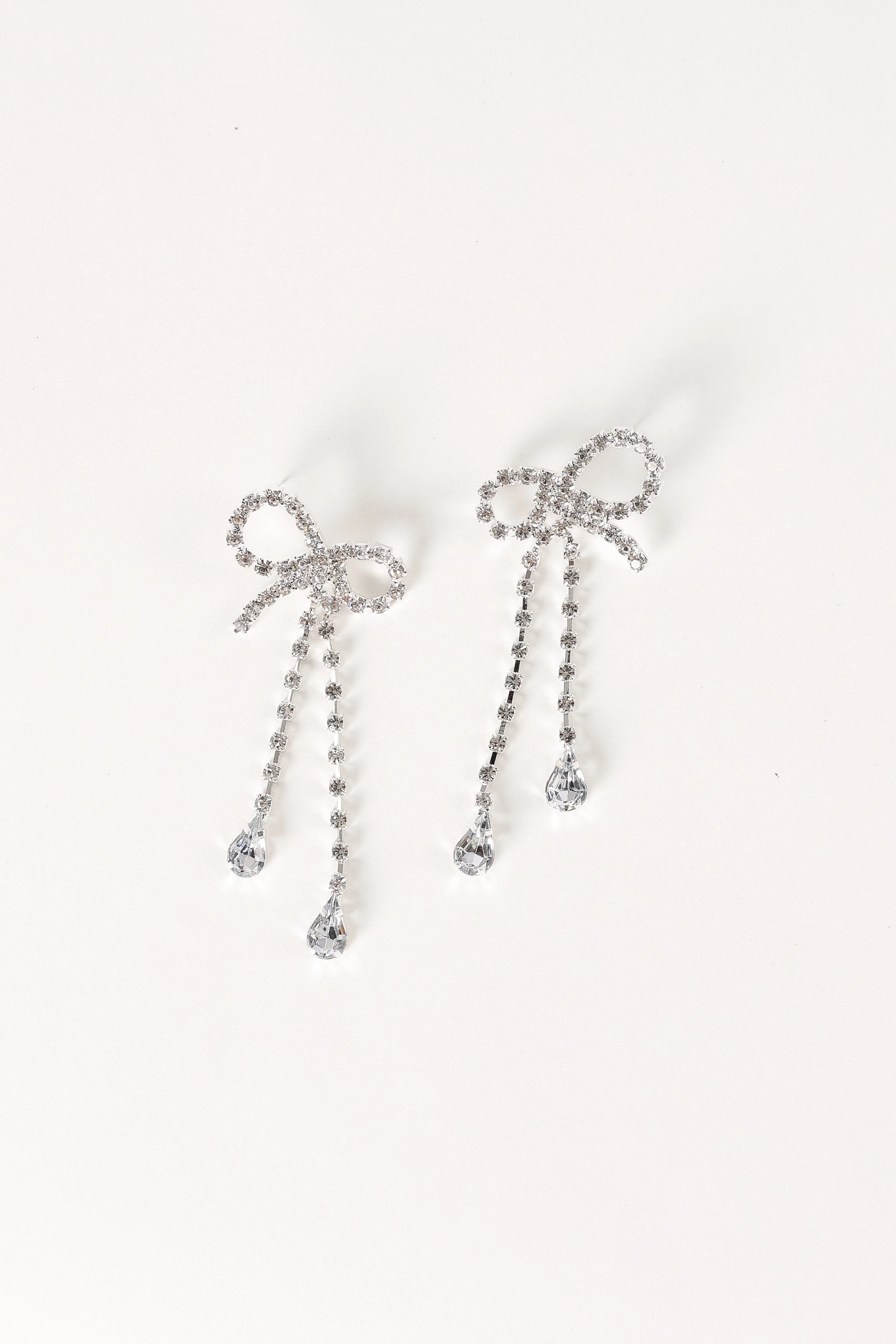 Ainsley Bow Earrings - Silver sold by Petal & Pup product image thumbnail 2
