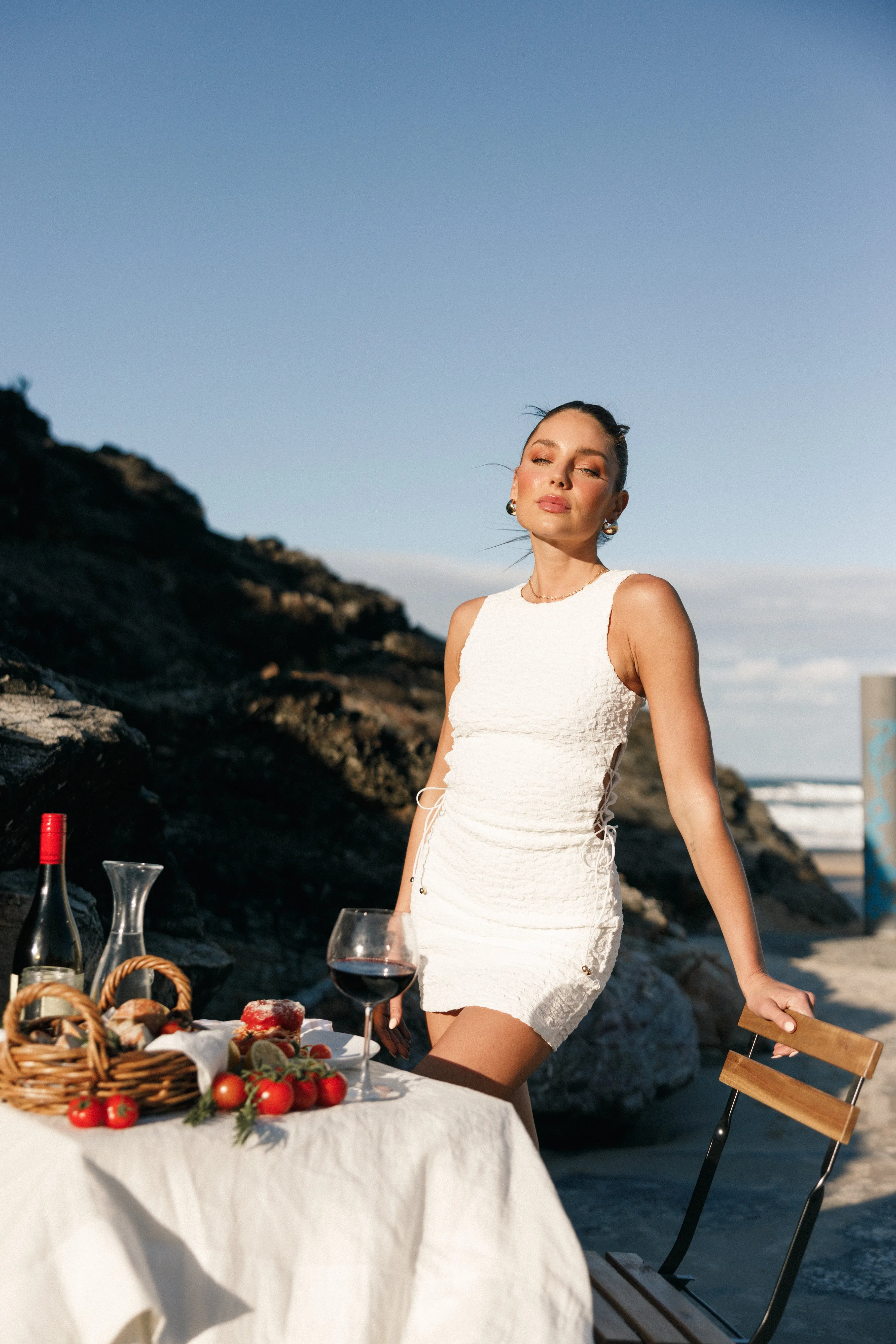 Sallie Mini Dress - Cream sold by Petal & Pup product image thumbnail 2