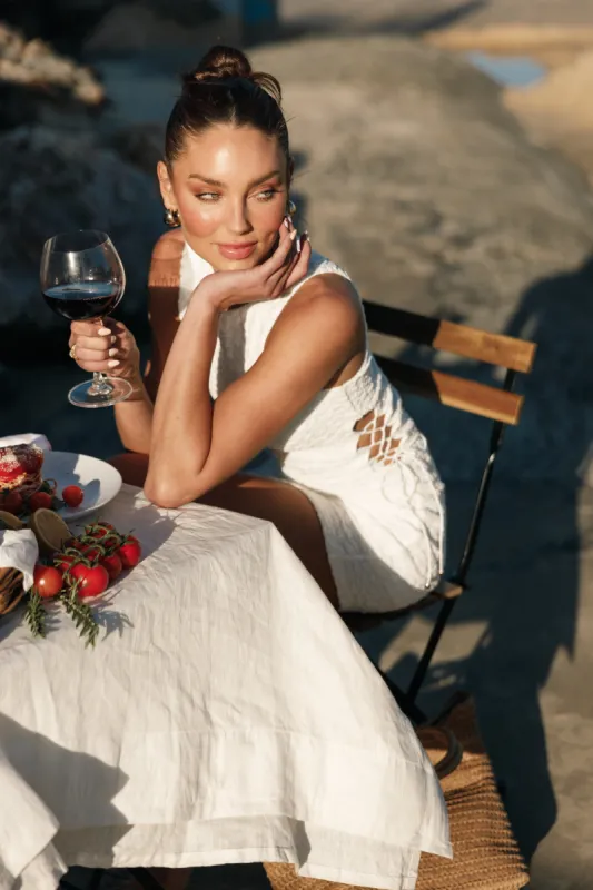 Sallie Mini Dress - Cream sold by Petal & Pup