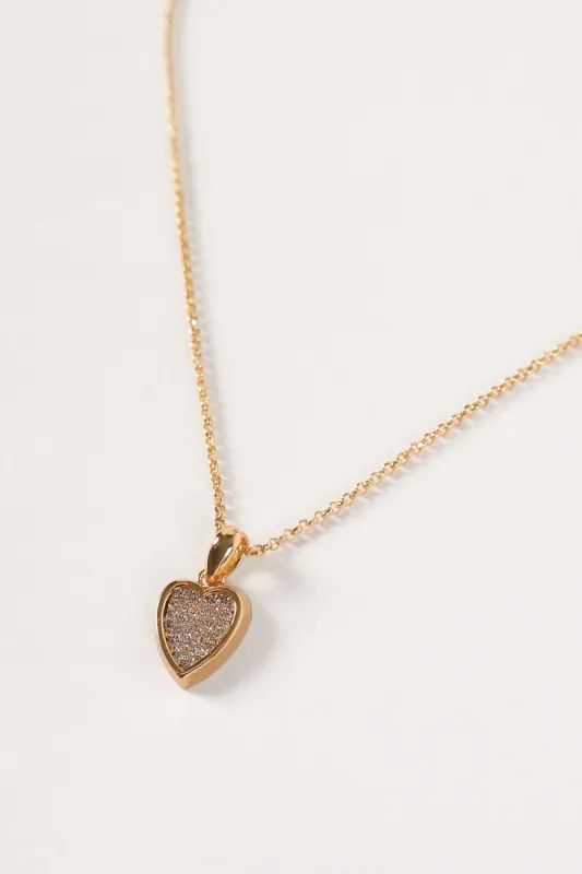 Sophie Heart Necklace - Gold sold by Petal & Pup