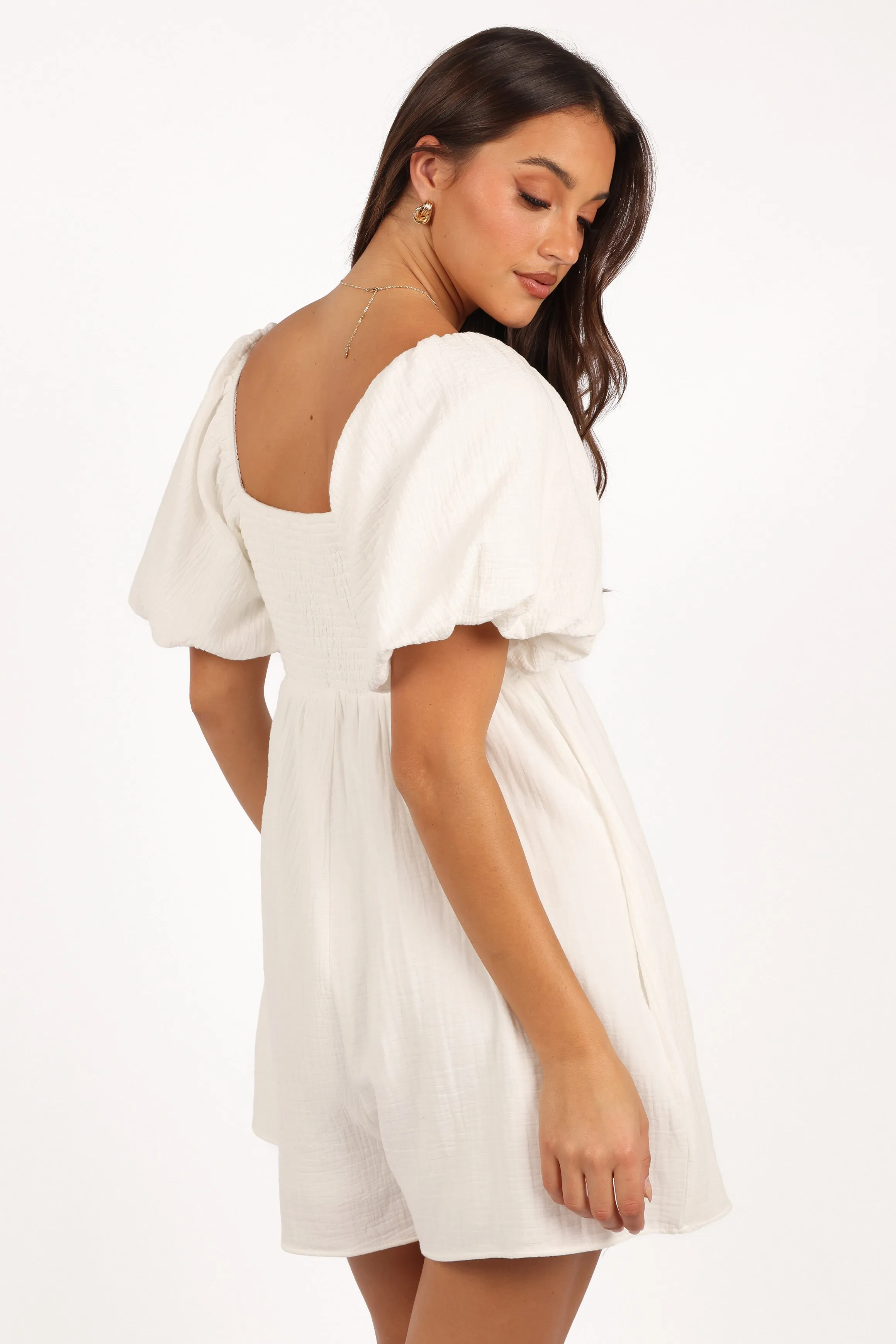 Elise Romper - White sold by Petal & Pup product image thumbnail 4