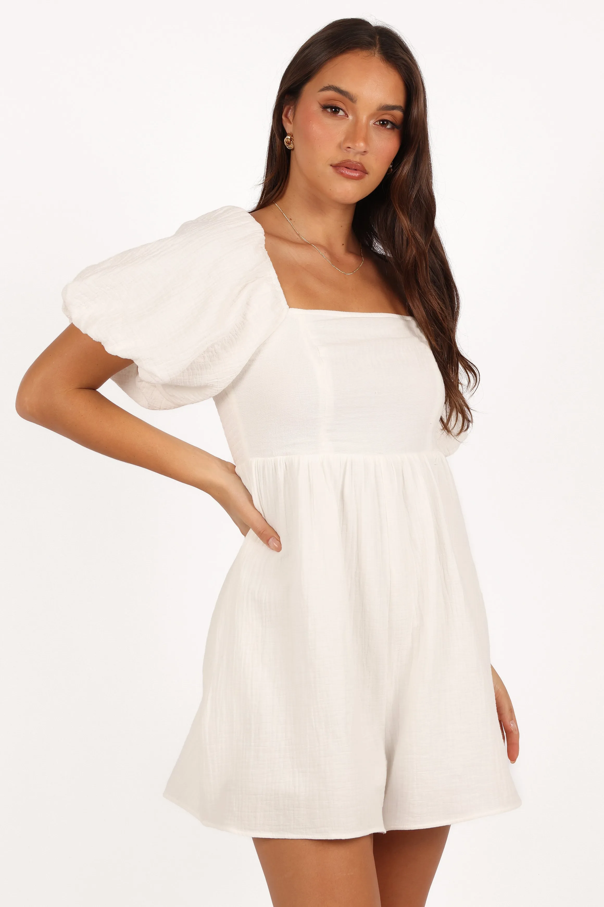 Elise Romper - White sold by Petal & Pup product image thumbnail 5