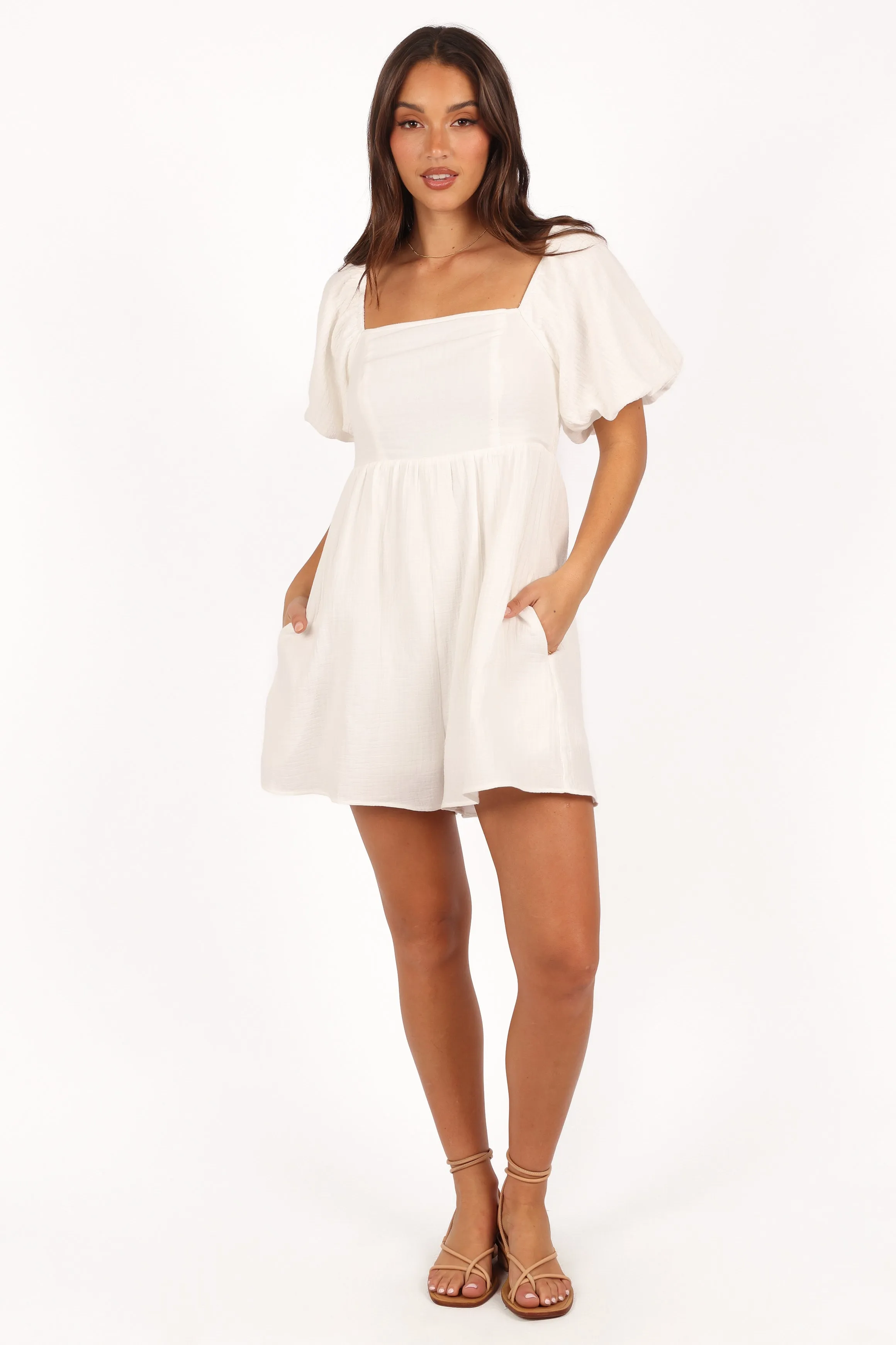 Elise Romper - White sold by Petal & Pup product image thumbnail 2