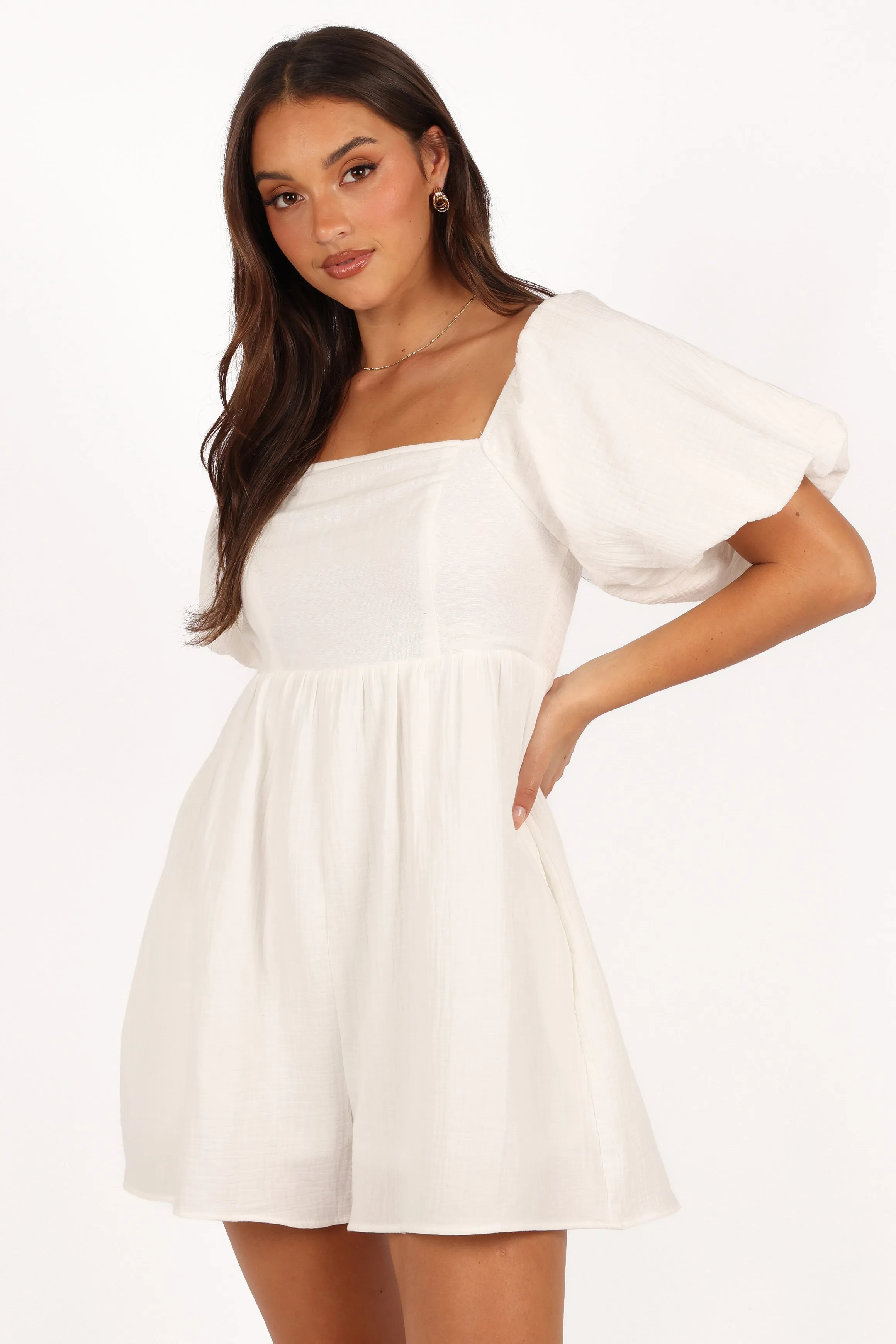 Elise Romper - White sold by Petal & Pup product image thumbnail 3