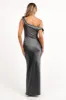 Selma Off Shoulder Maxi Dress - Steel Gray sold by Petal & Pup
