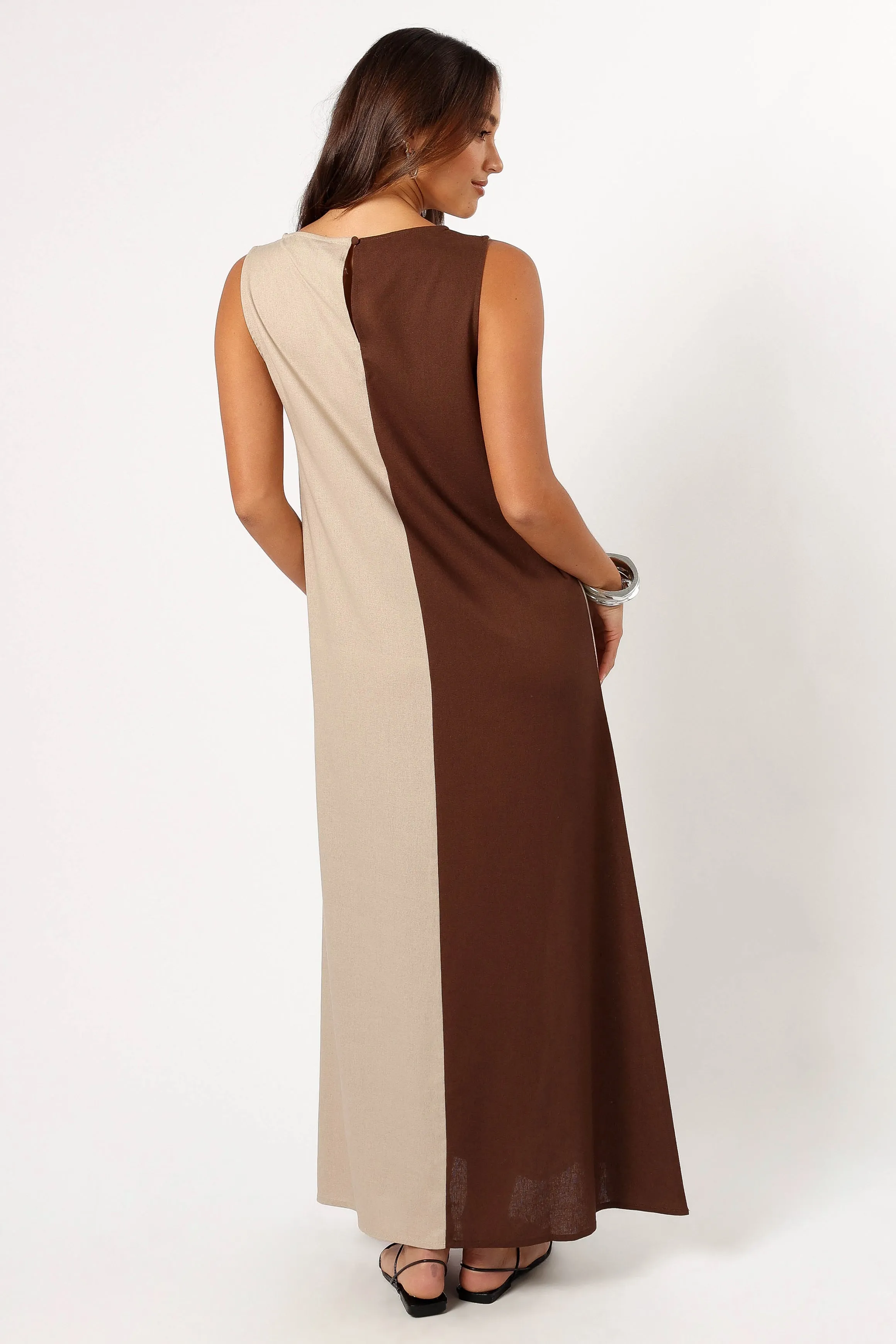 Lindi Maxi Dress - Brown/Beige sold by Petal & Pup product image thumbnail 4