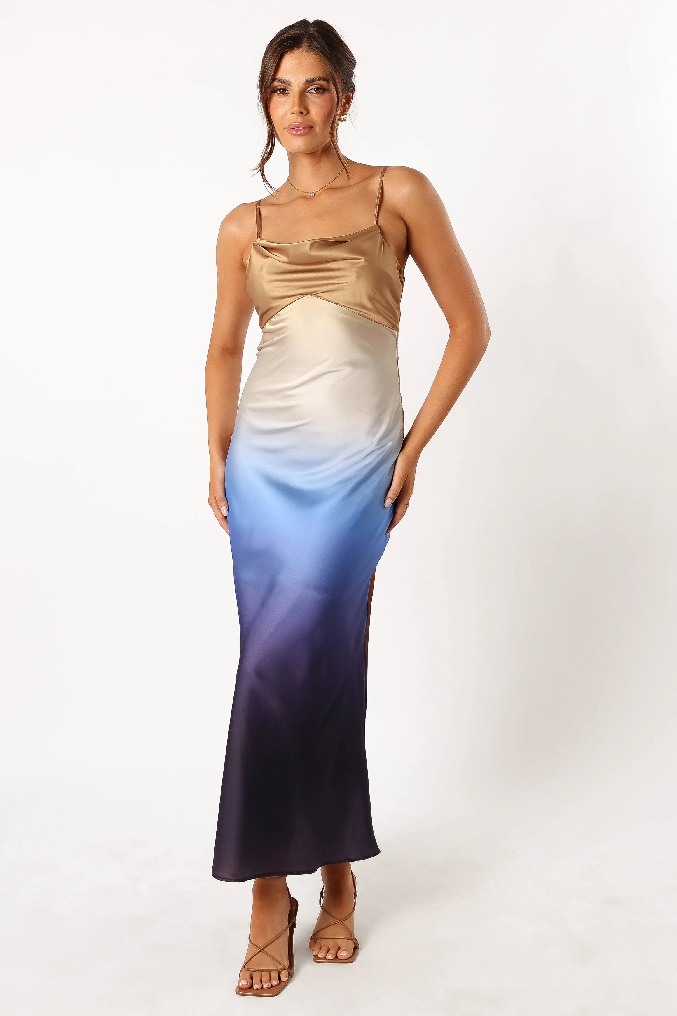 Dusk Midi Slip Dress - Navy Ombre sold by Petal & Pup product image thumbnail 2